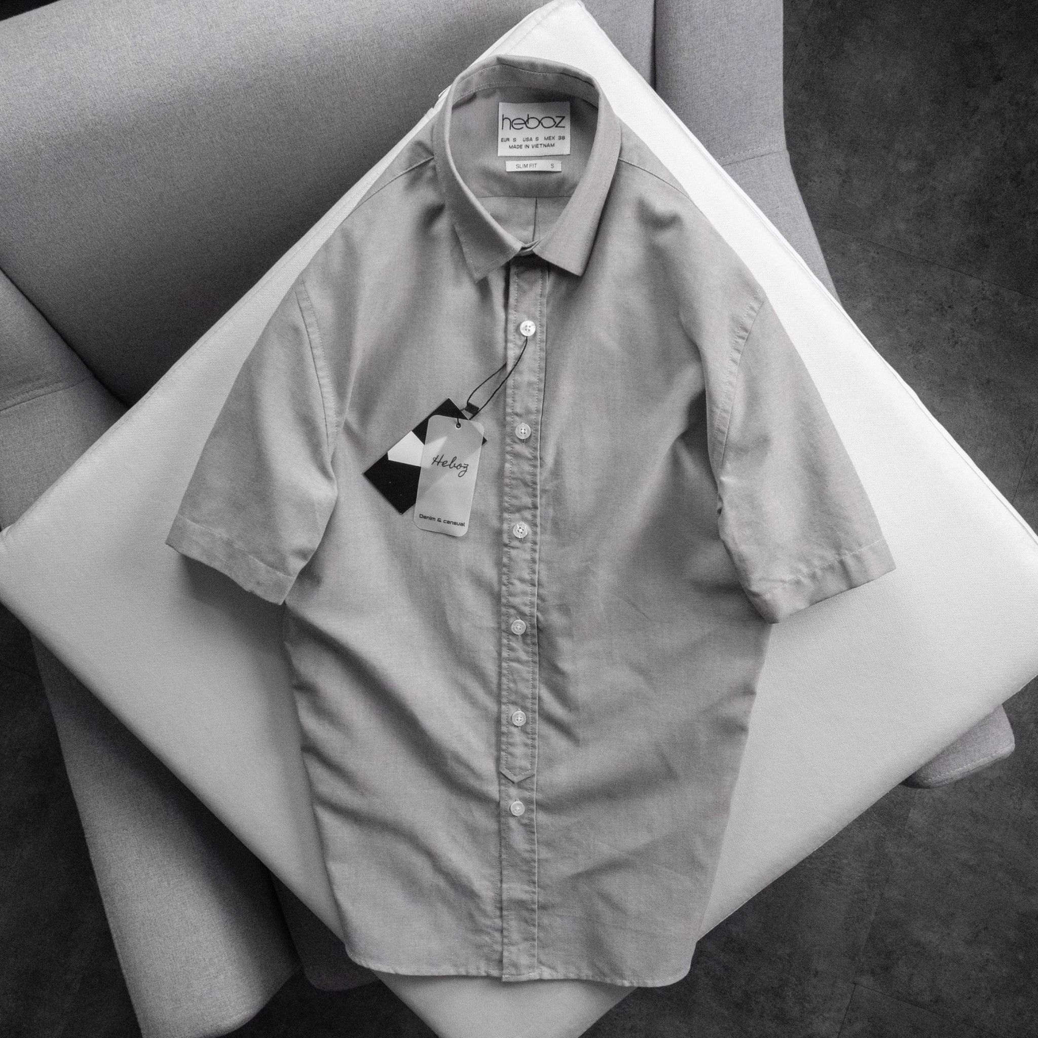Áo sơ mi ngắn tay Heboz oxford 6M