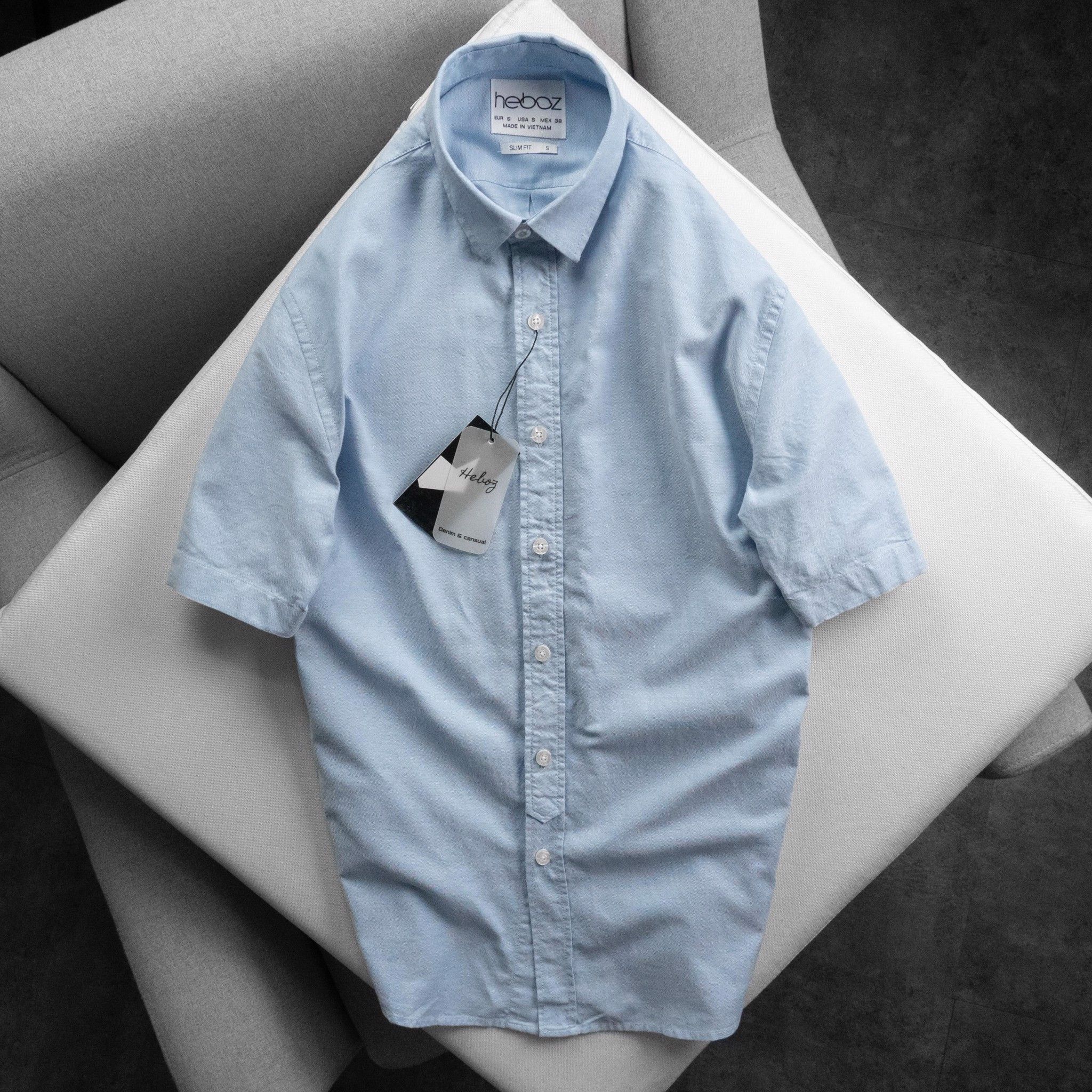 Áo sơ mi ngắn tay Heboz oxford 6M