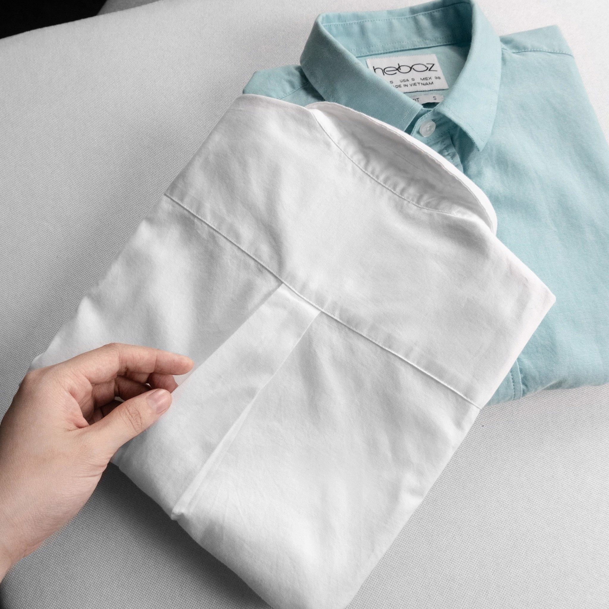 Áo sơ mi ngắn tay Heboz oxford 6M