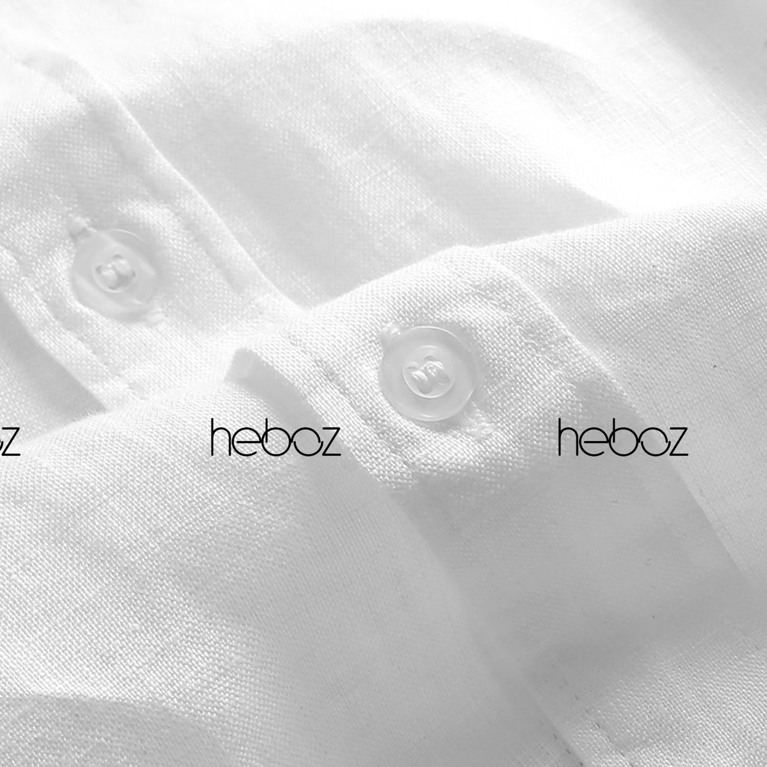 Áo sơ mi linen Heboz trắng