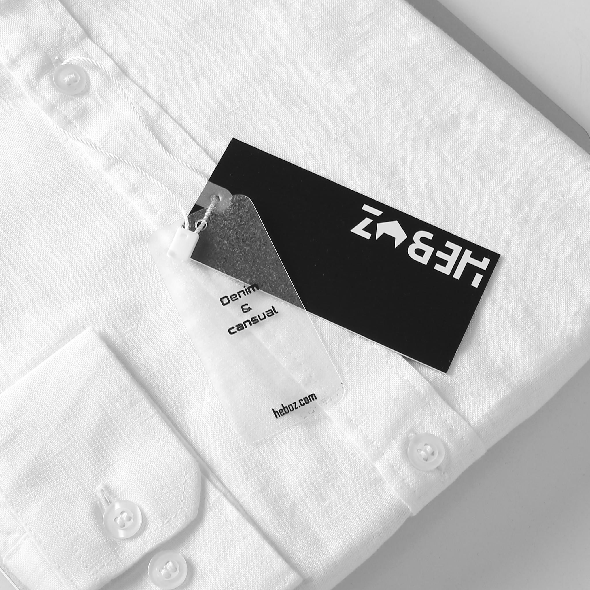 Áo sơ mi linen Heboz trắng