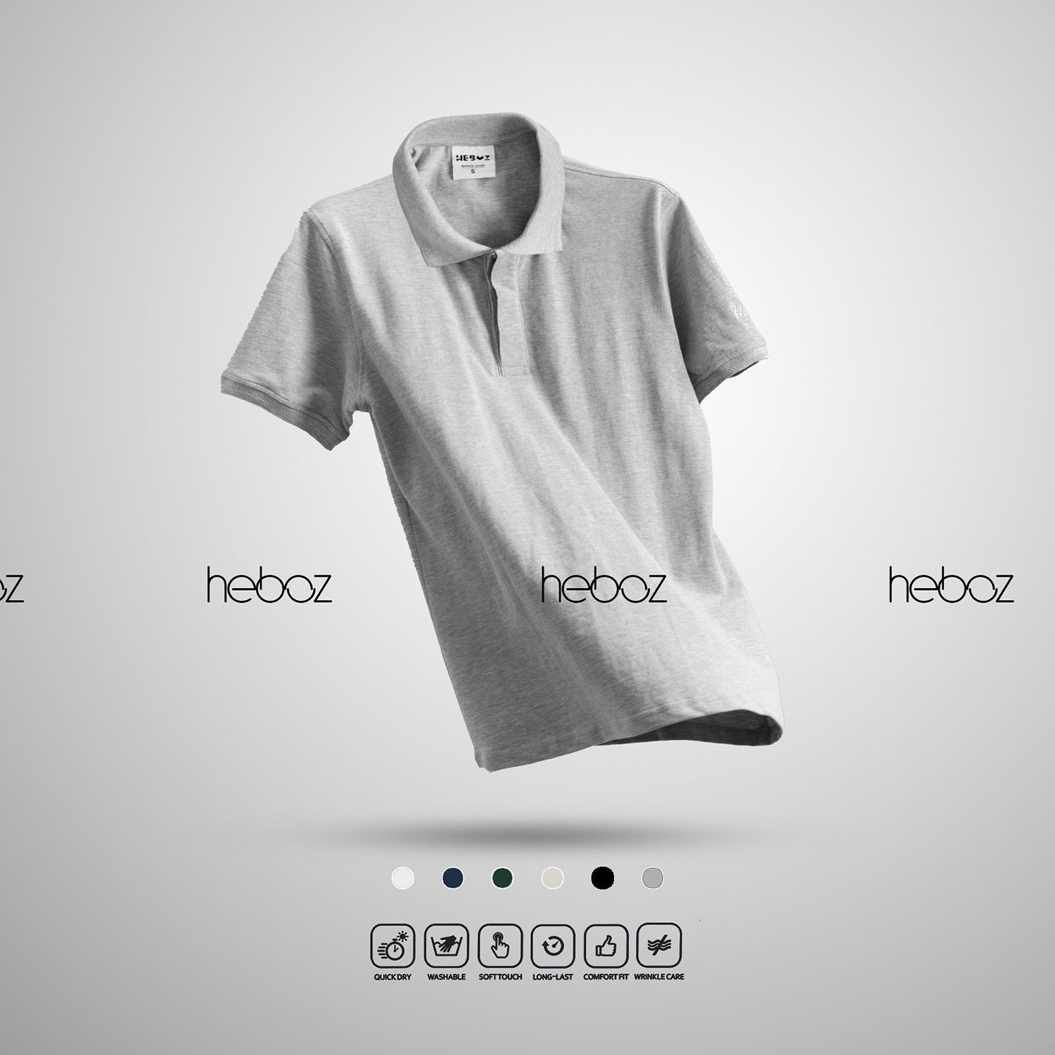 Áo polo Heboz giấu nút 6M