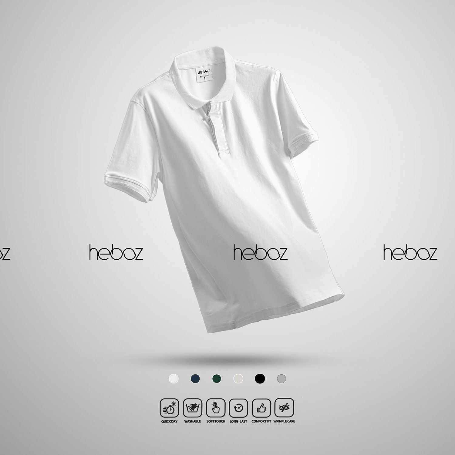 Áo polo Heboz giấu nút 6M
