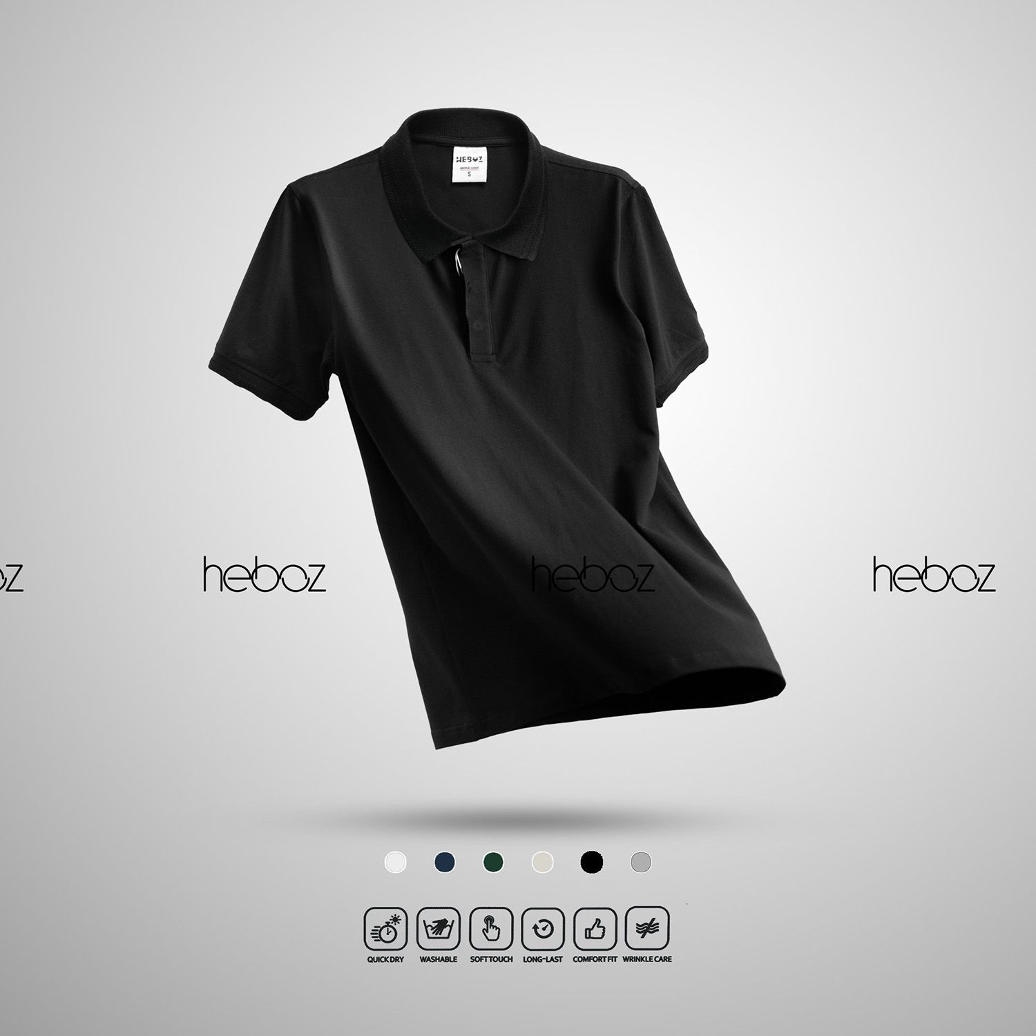 Áo polo Heboz giấu nút 6M