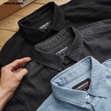  Áo sơ mi denim basic Heboz 3M - 00001399 