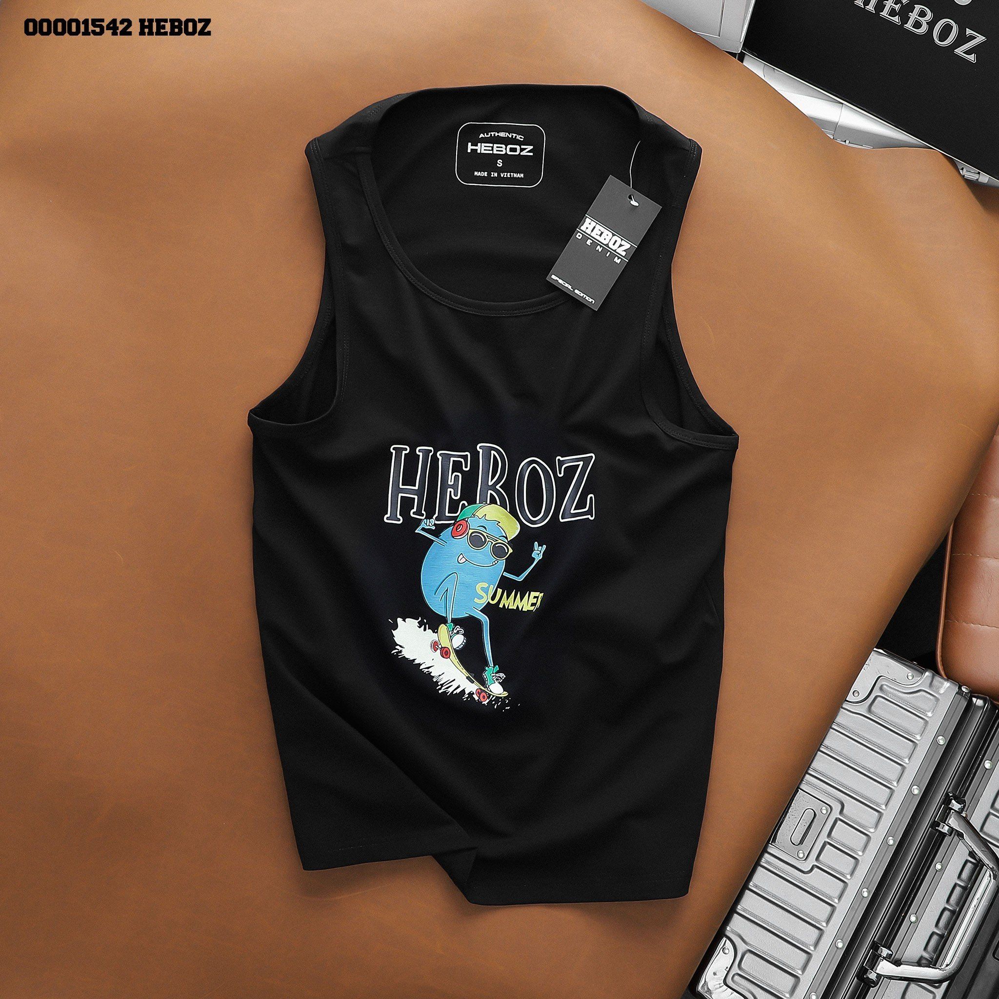 Áo thun tanktop cotton xước Heboz 5M - 00001542