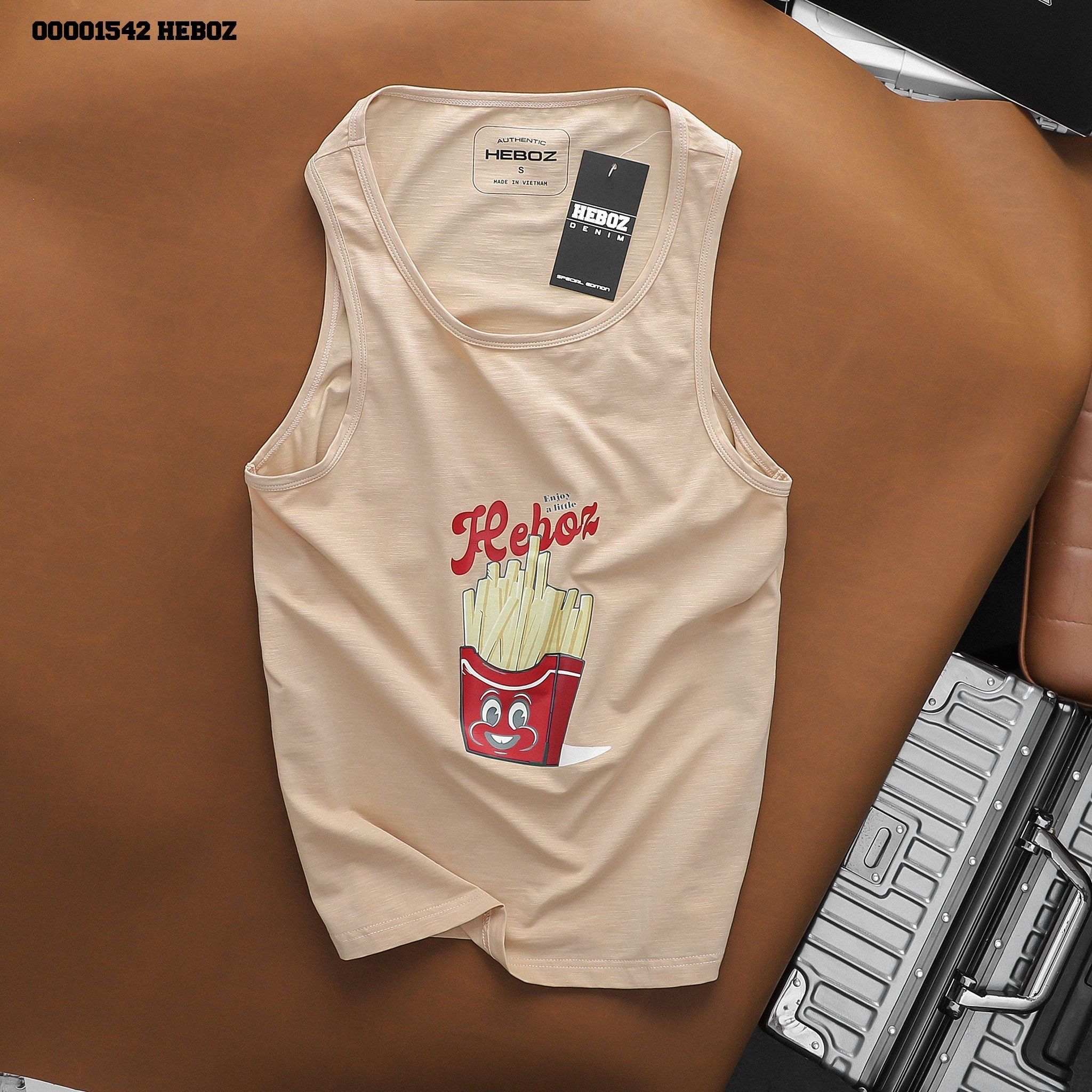 Áo thun tanktop cotton xước Heboz 5M - 00001542