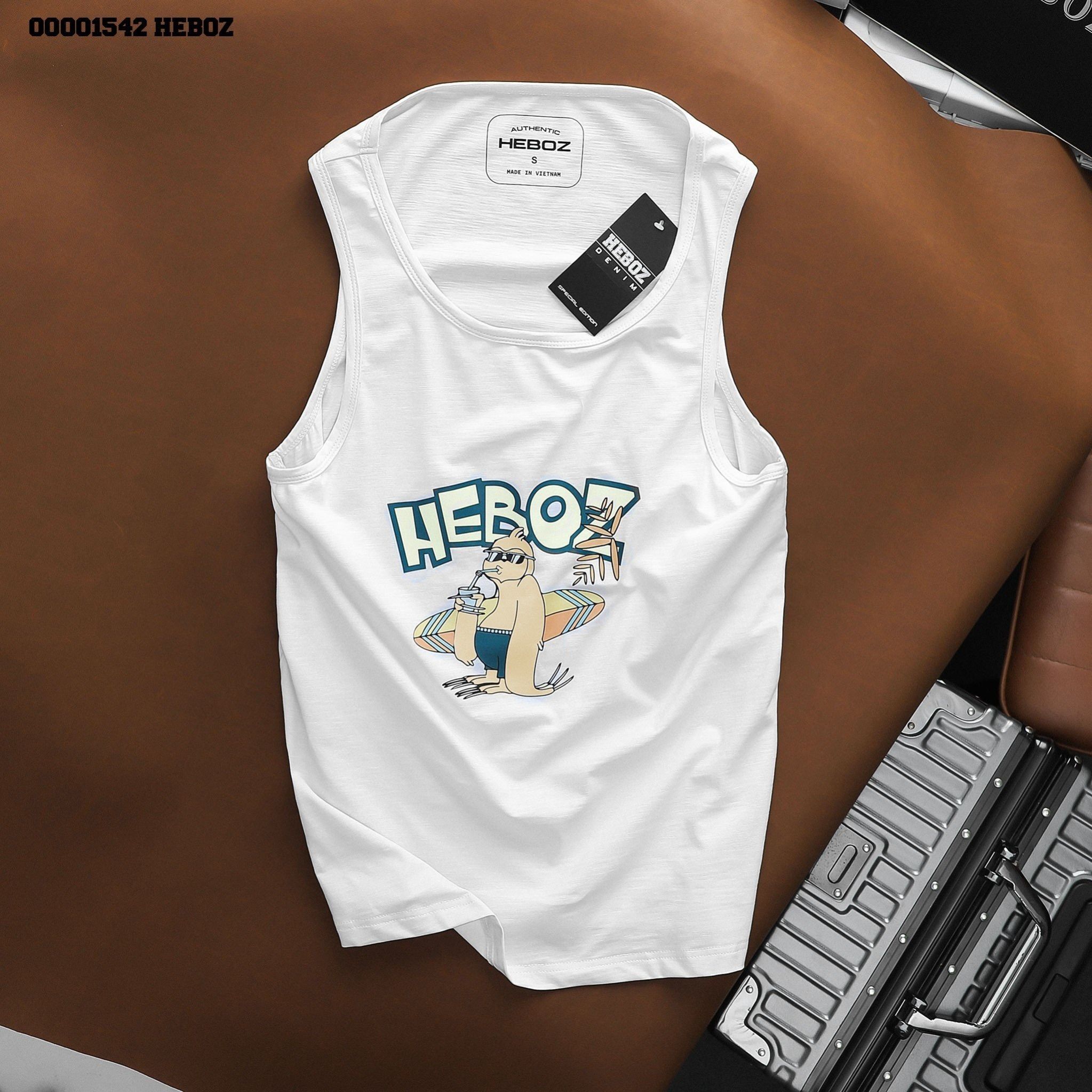 Áo thun tanktop cotton xước Heboz 5M - 00001542