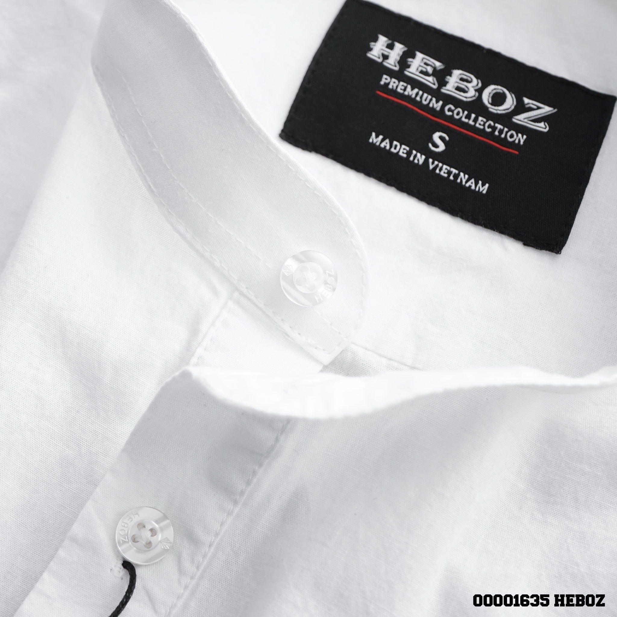 Áo sơ mi Henley linen Heboz 4M - 00001635