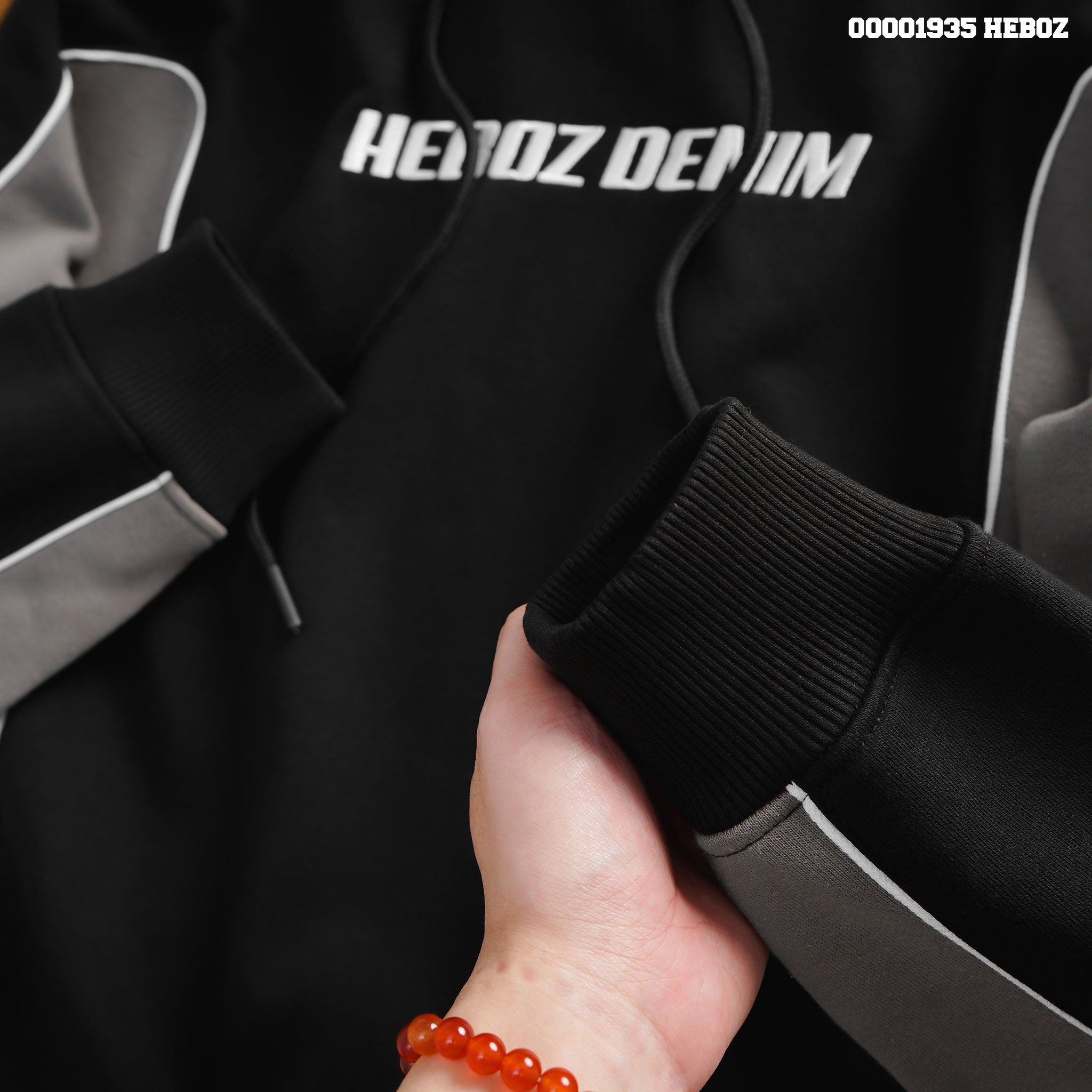  Áo hoodie phối màu Heboz 2M - 00001935 