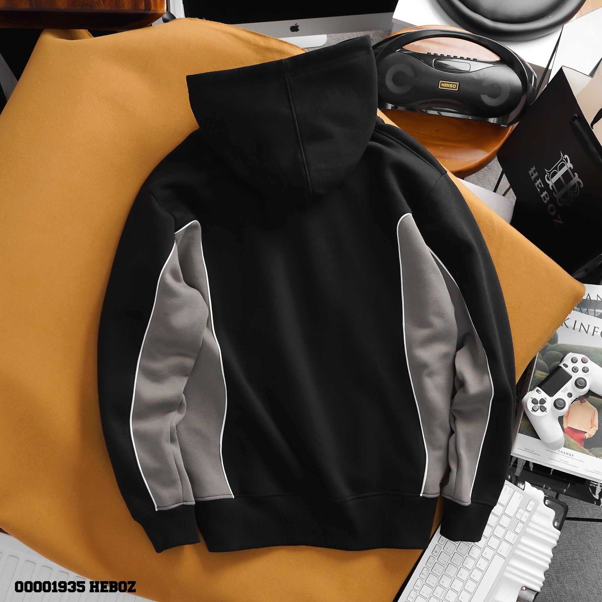  Áo hoodie phối màu Heboz 2M - 00001935 