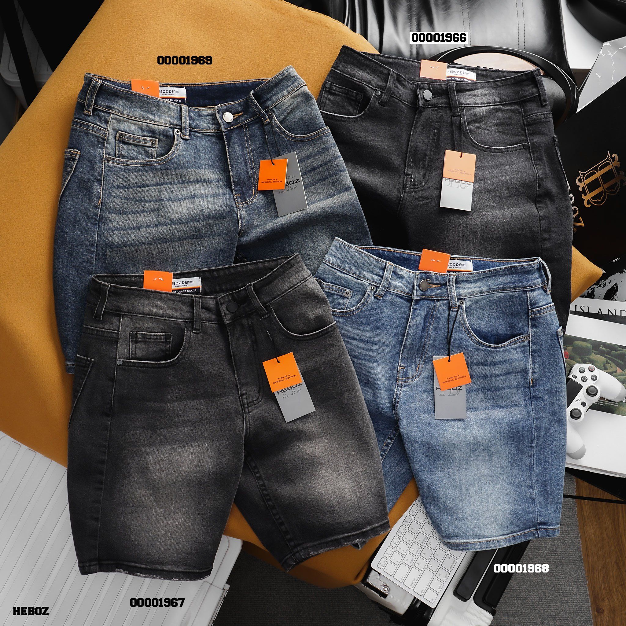  Quần short jean slim Heboz 094 - 00001969 