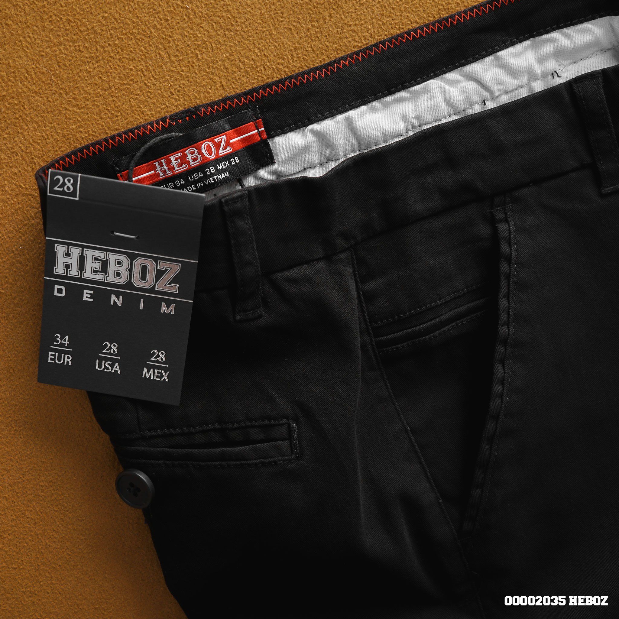 Quần short nam Heboz kaki zikzak túi nhỏ 4M - 00002035