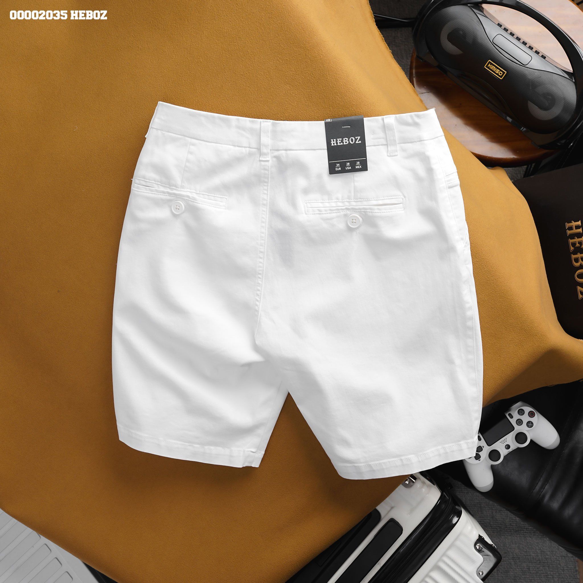 Quần short nam Heboz kaki zikzak túi nhỏ 4M - 00002035