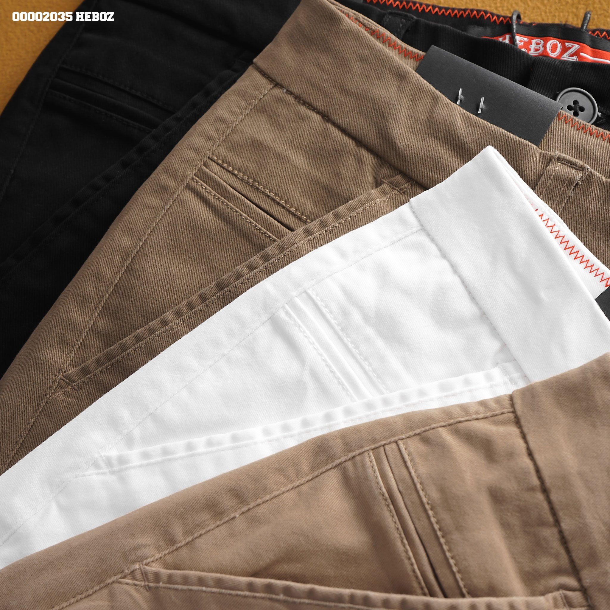 Quần short nam Heboz kaki zikzak túi nhỏ 4M - 00002035