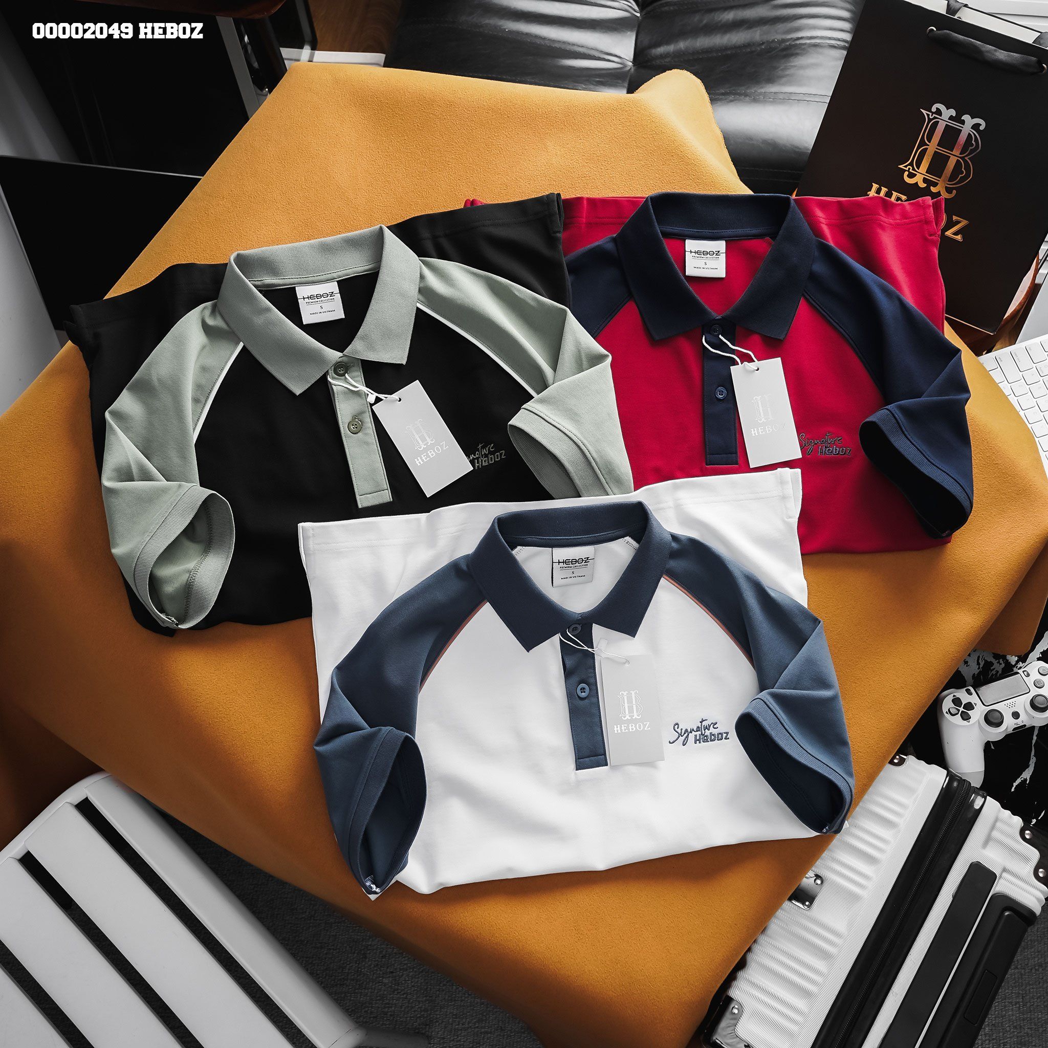 Áo polo nam Heboz raglan 3M - 00002049