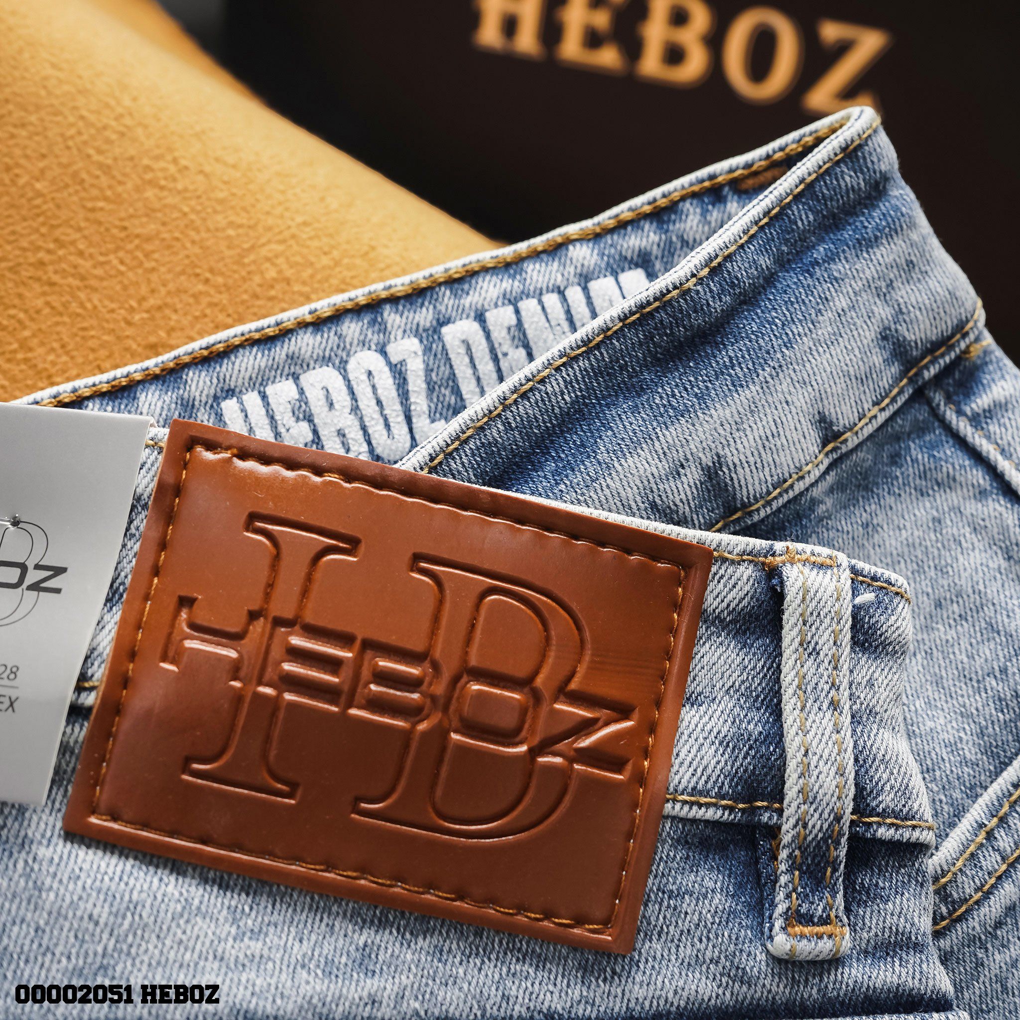 Quần jean nam Heboz basic dáng slim 01 (xanh nhạt) - 00002051