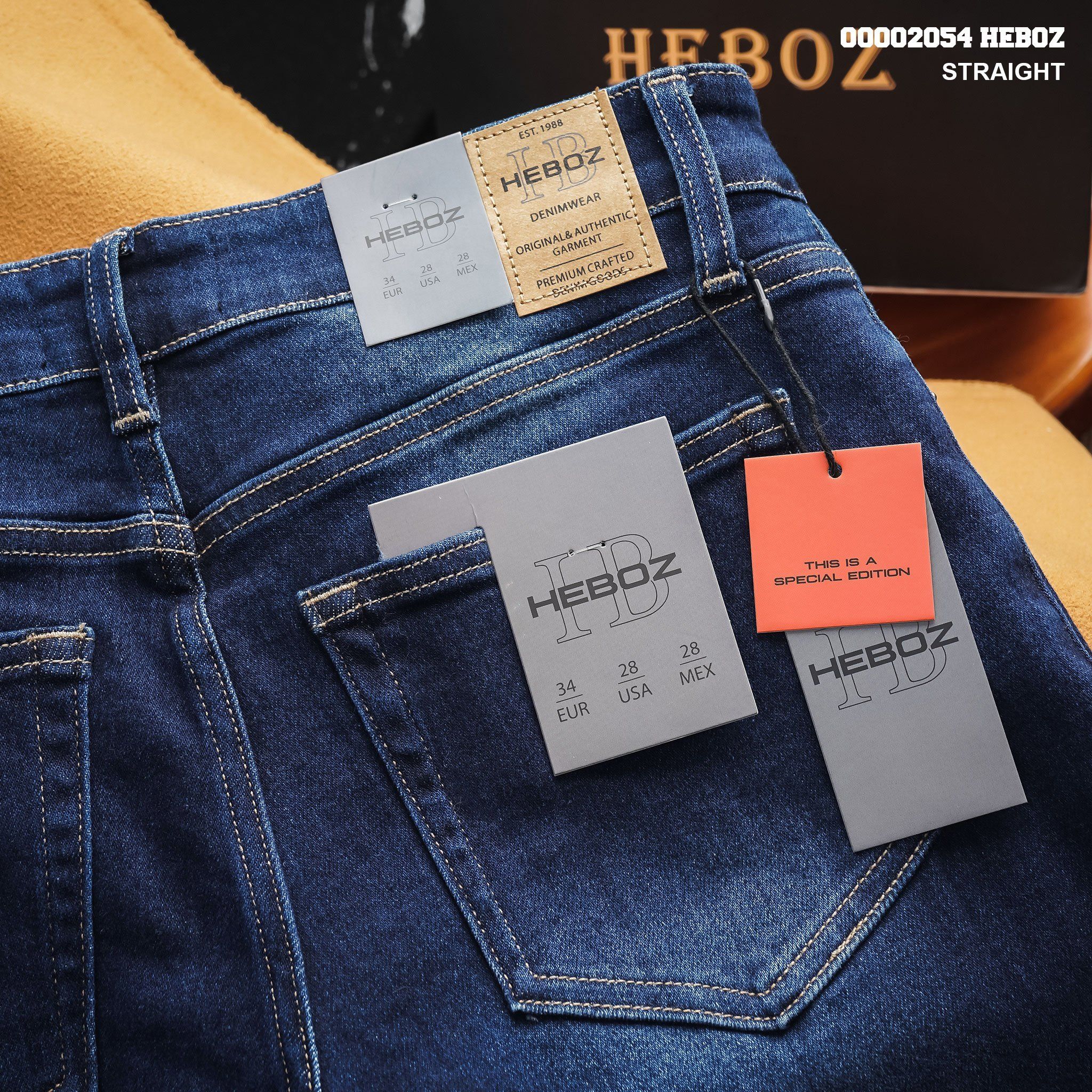 Quần jean nam Heboz basic form straight 001 - 00002054