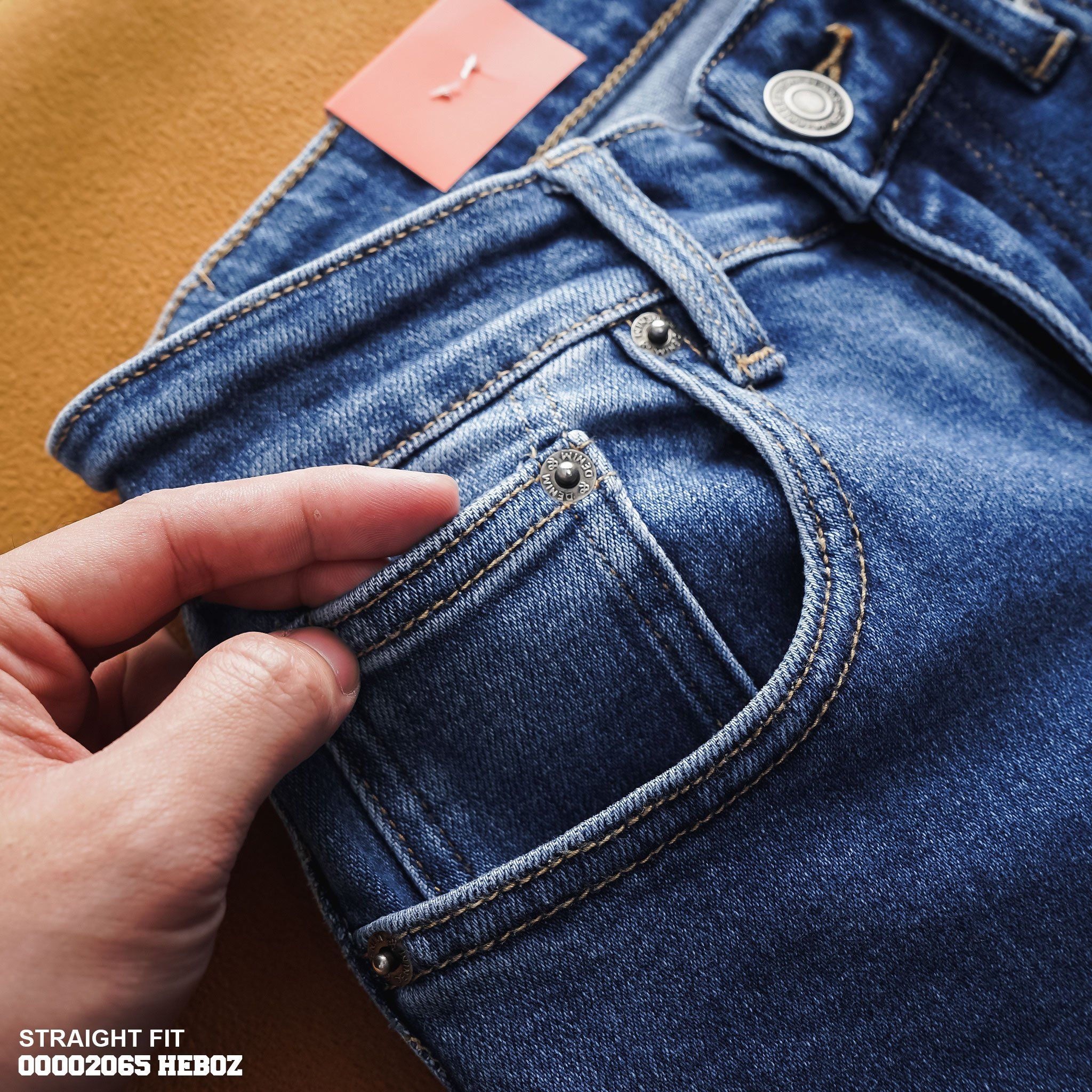 Quần jean nam Heboz dáng straight fit 003 - 00002065