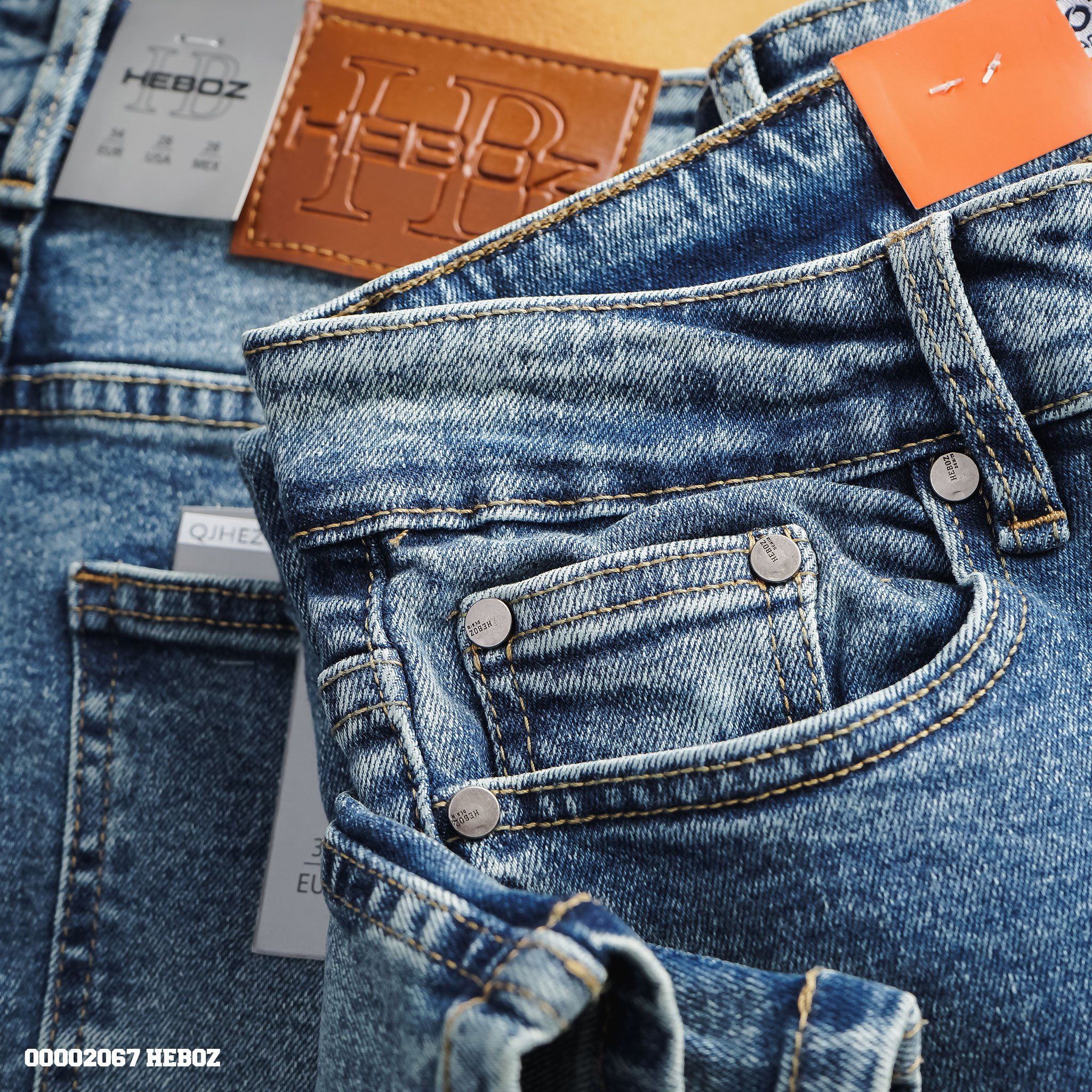 Quần jean nam Heboz basic dáng slim 09 - 00002067