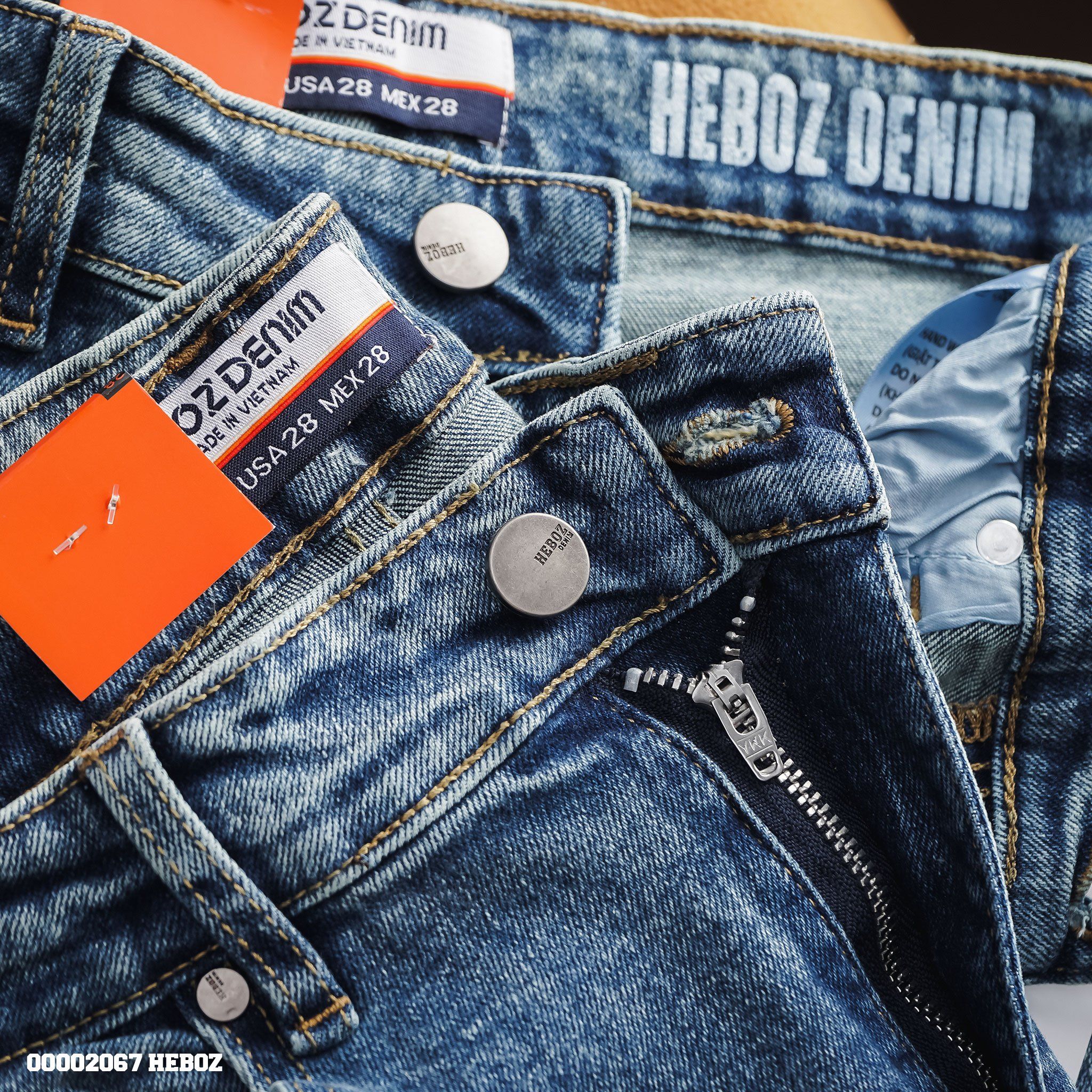 Quần jean nam Heboz basic dáng slim 09 - 00002067