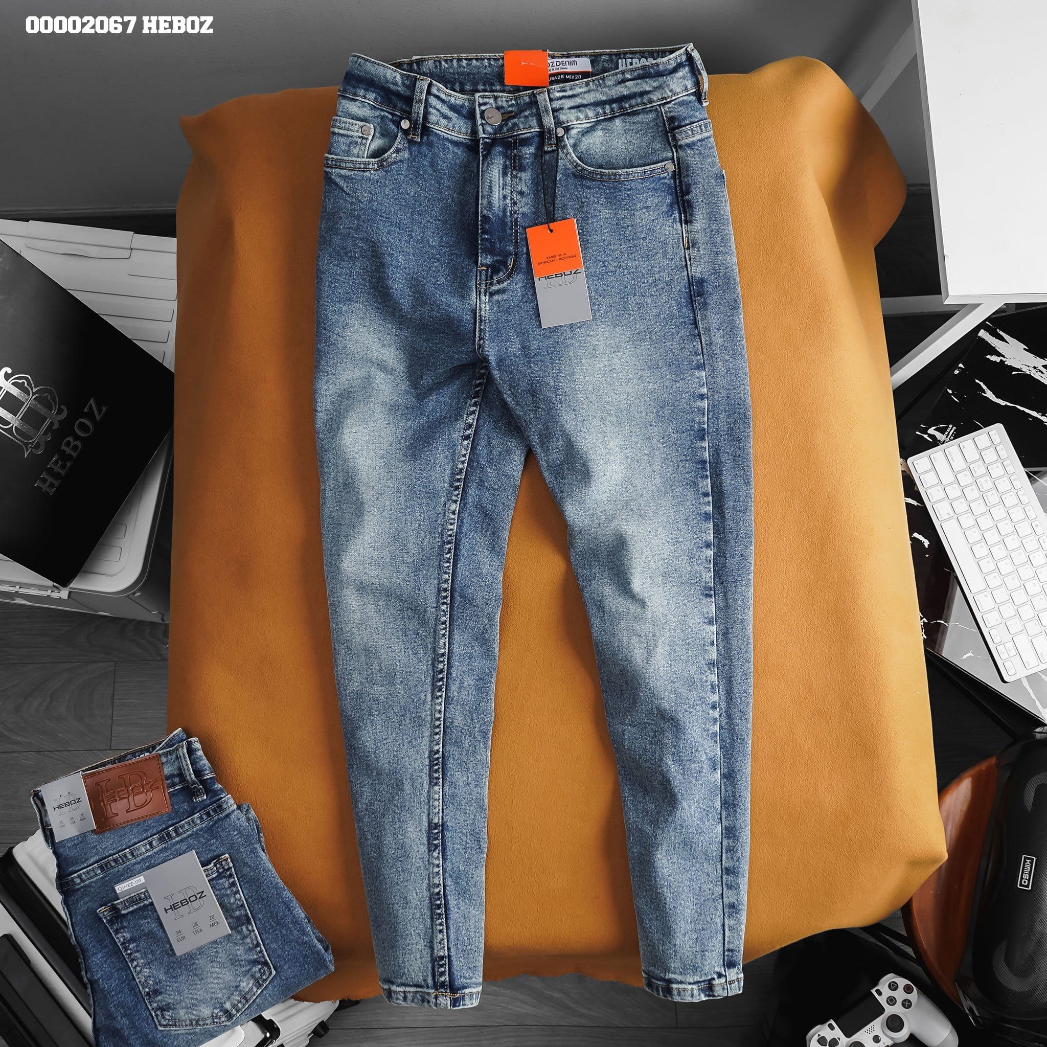 Quần jean nam Heboz basic dáng slim 09 - 00002067