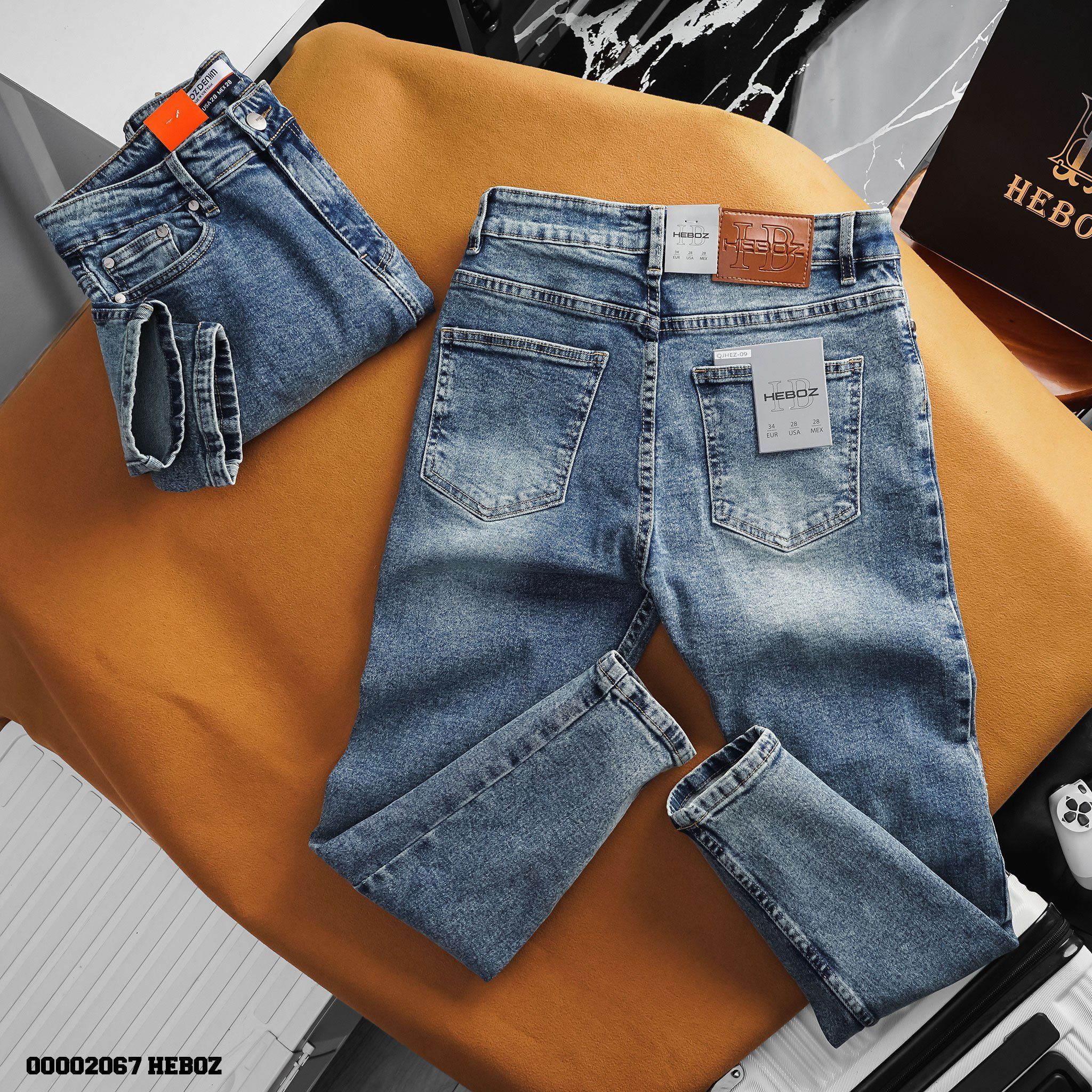 Quần jean nam Heboz basic dáng slim 09 - 00002067