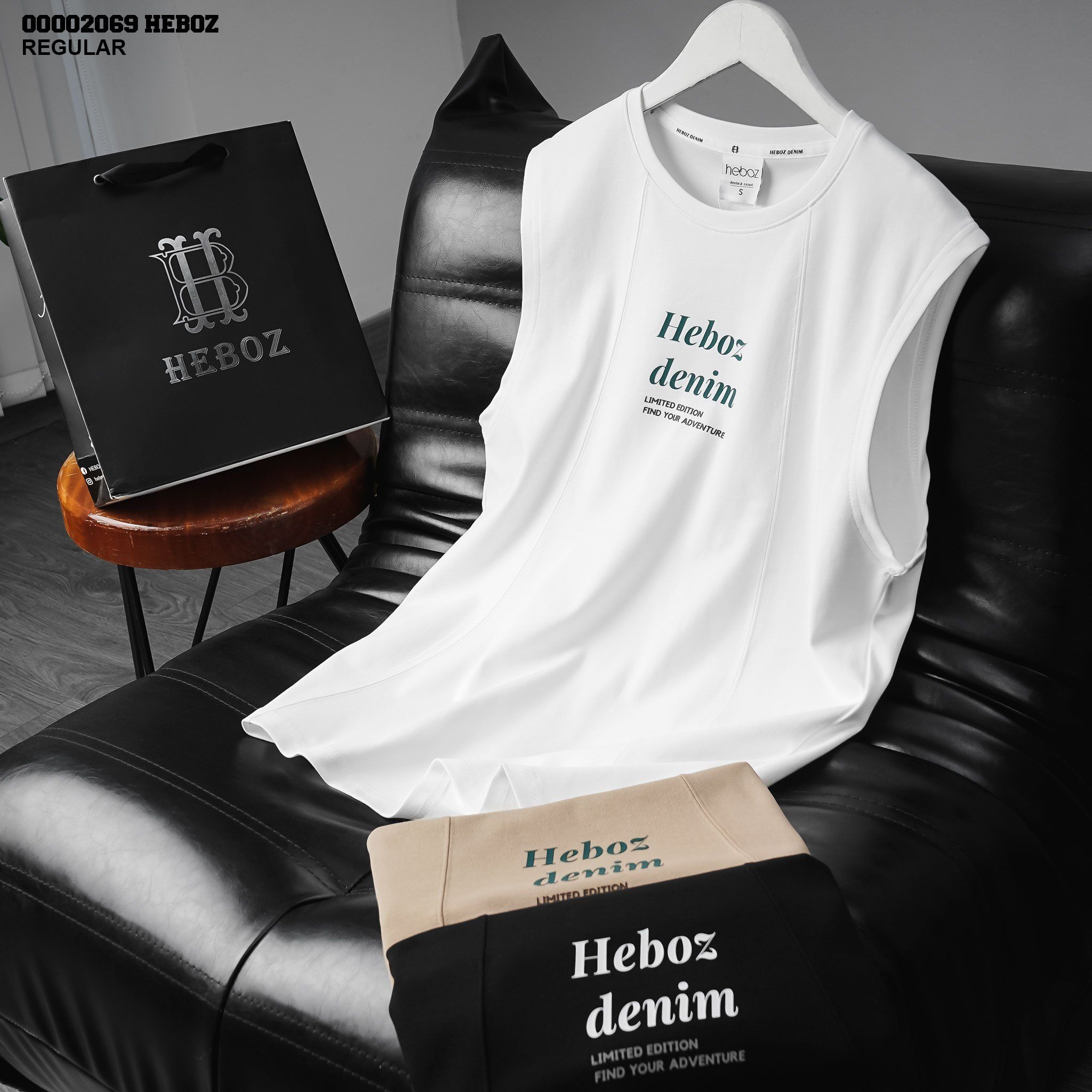 Áo thun nam Heboz tanktop print adventure 3M - 00002069