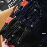  Quần jean straight indigo xanh line Heboz - 00002117 