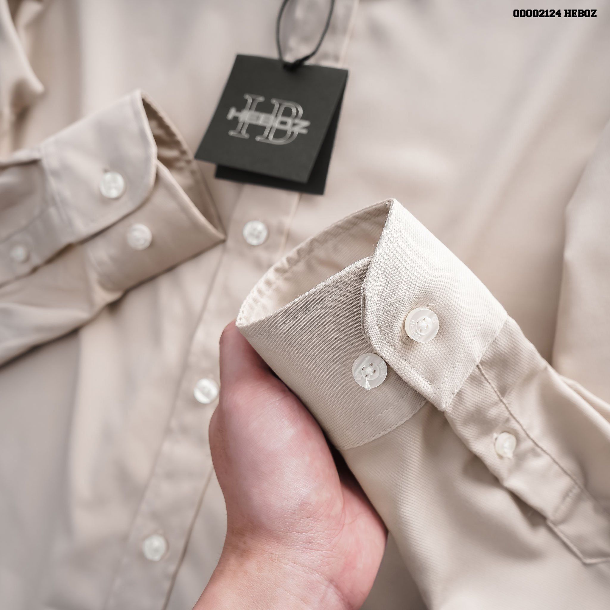 Áo sơ mi nam Heboz cotton gân xéo 5M new - 00002124