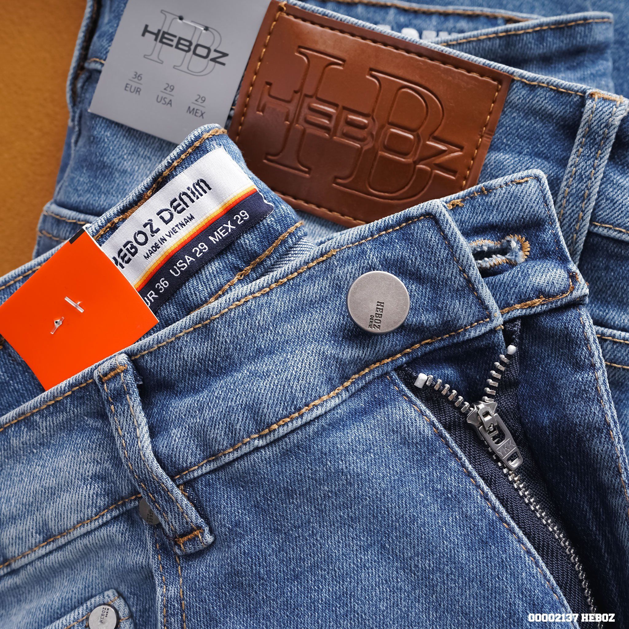 Quần jean nam Heboz basic dáng slim 02R - 00002137