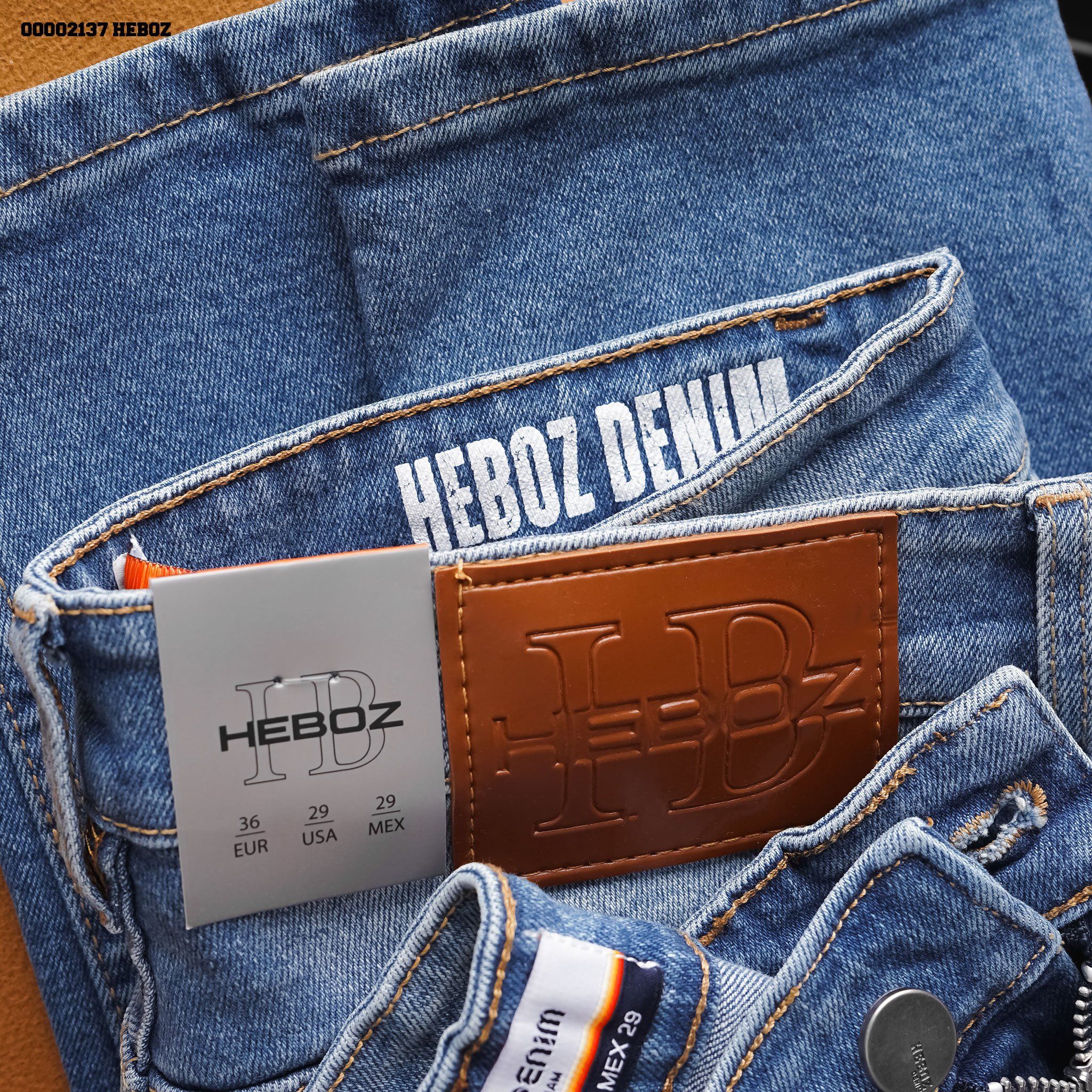 Quần jean nam Heboz basic dáng slim 02R - 00002137
