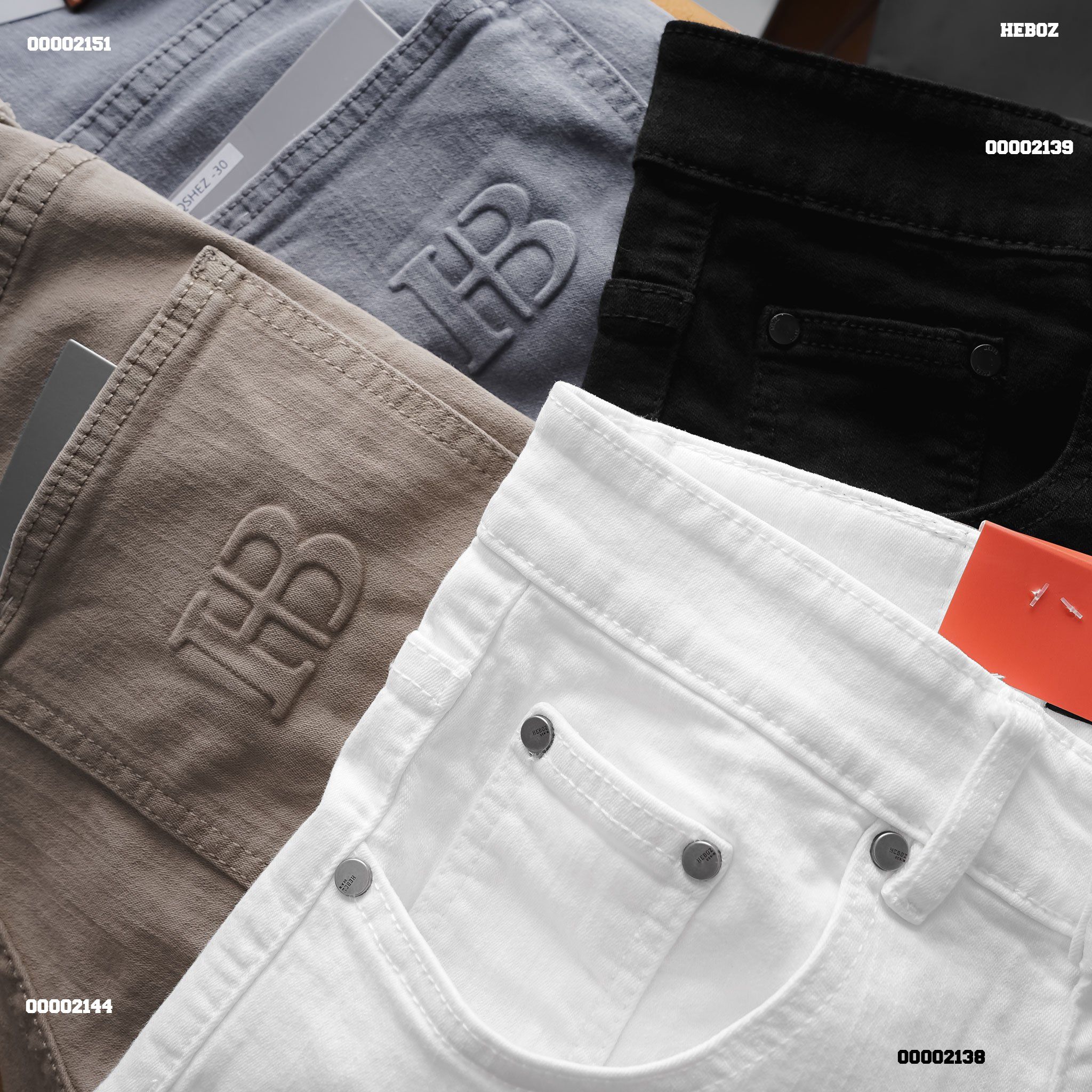 Quần short jean nam Heboz đen 029 - 00002139