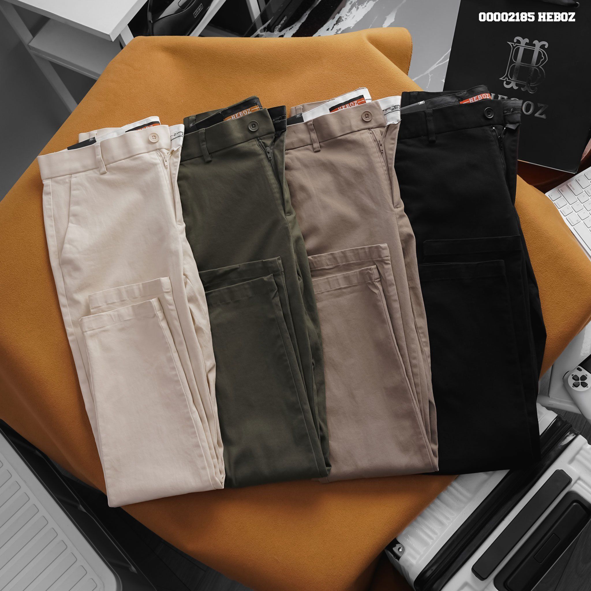 Quần kaki nam Heboz form dài classic new 4M - 00002185