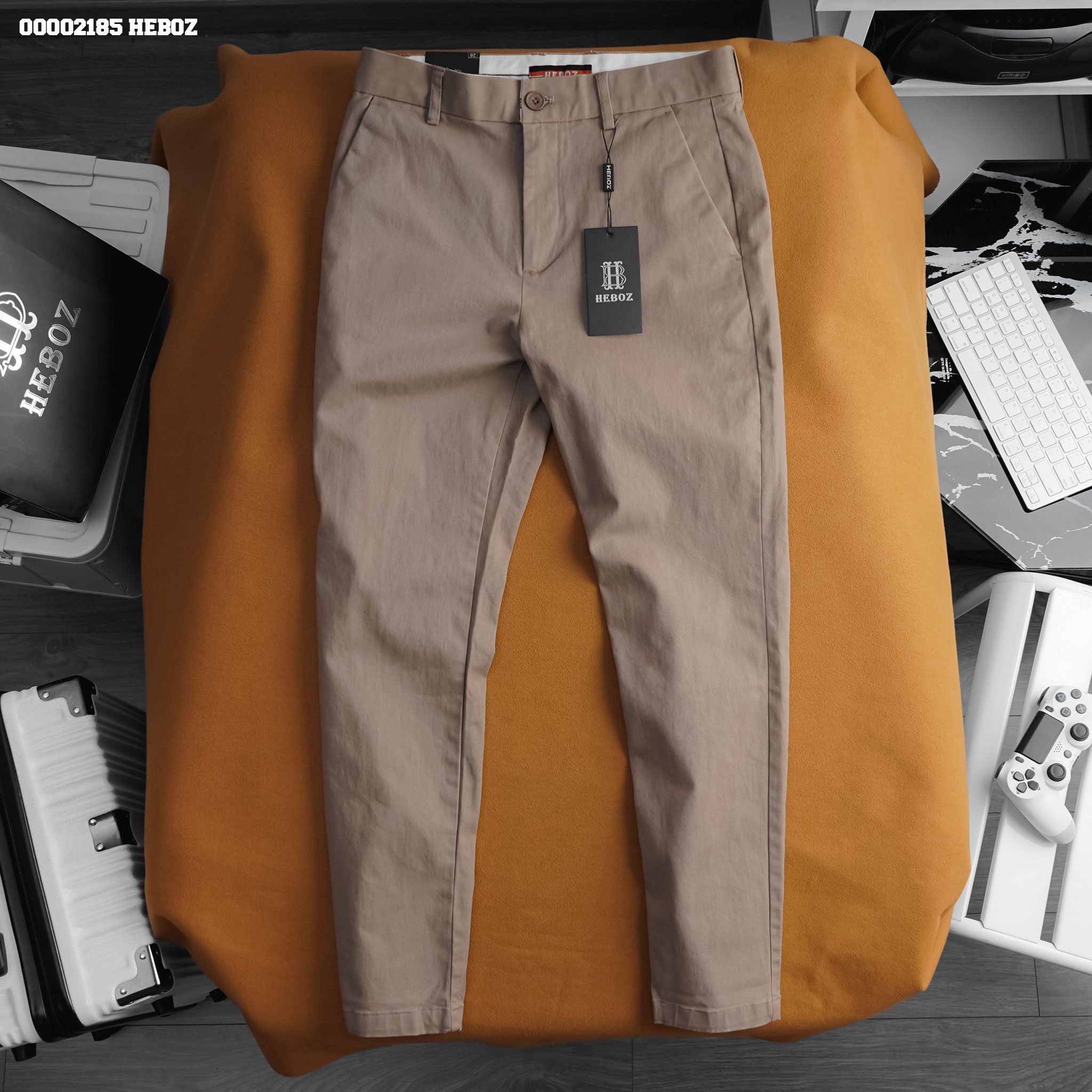 Quần kaki nam Heboz form dài classic new 4M - 00002185
