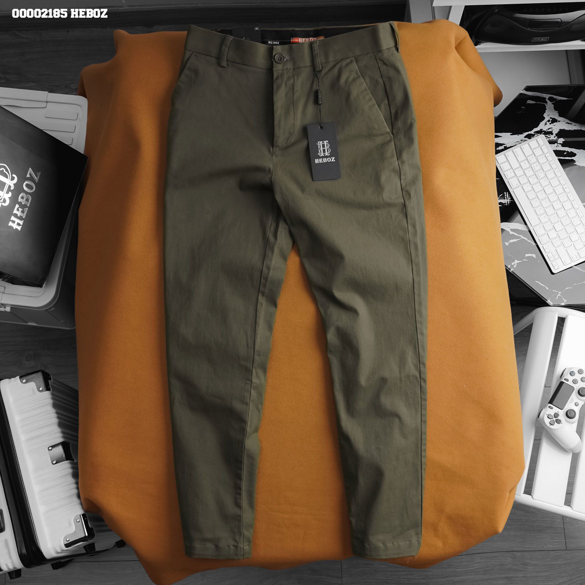 Quần kaki nam Heboz form dài classic new 4M - 00002185