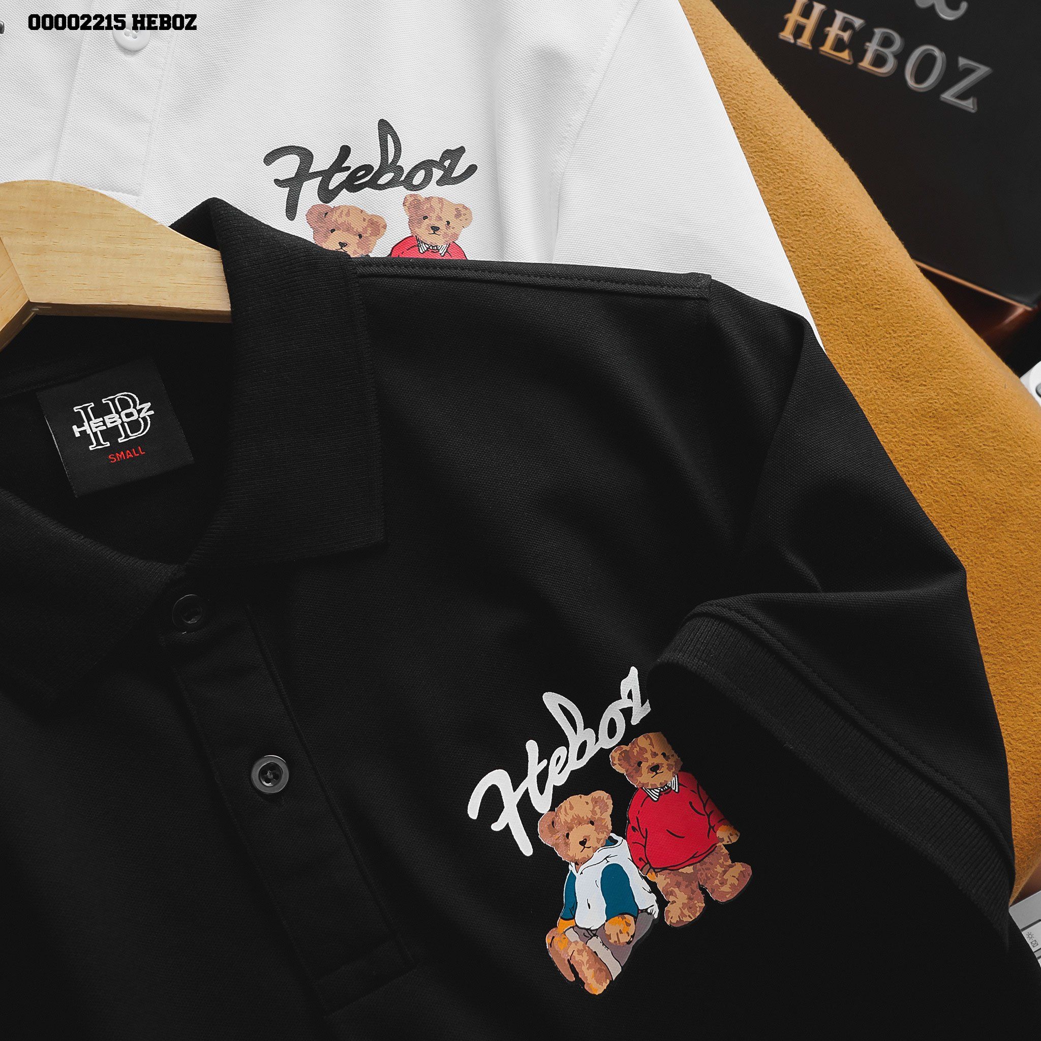 Áo polo nam Heboz print 2 Bear 2M - 00002215