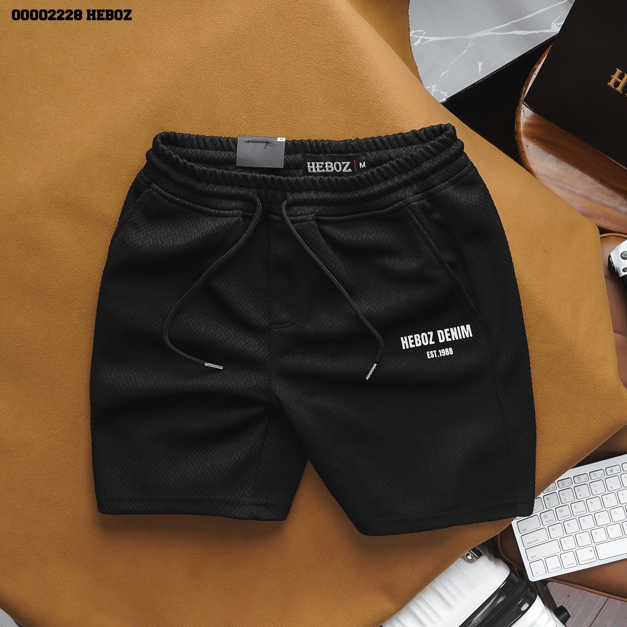 Quần short nam Heboz vải zikzak 2M - 00002228