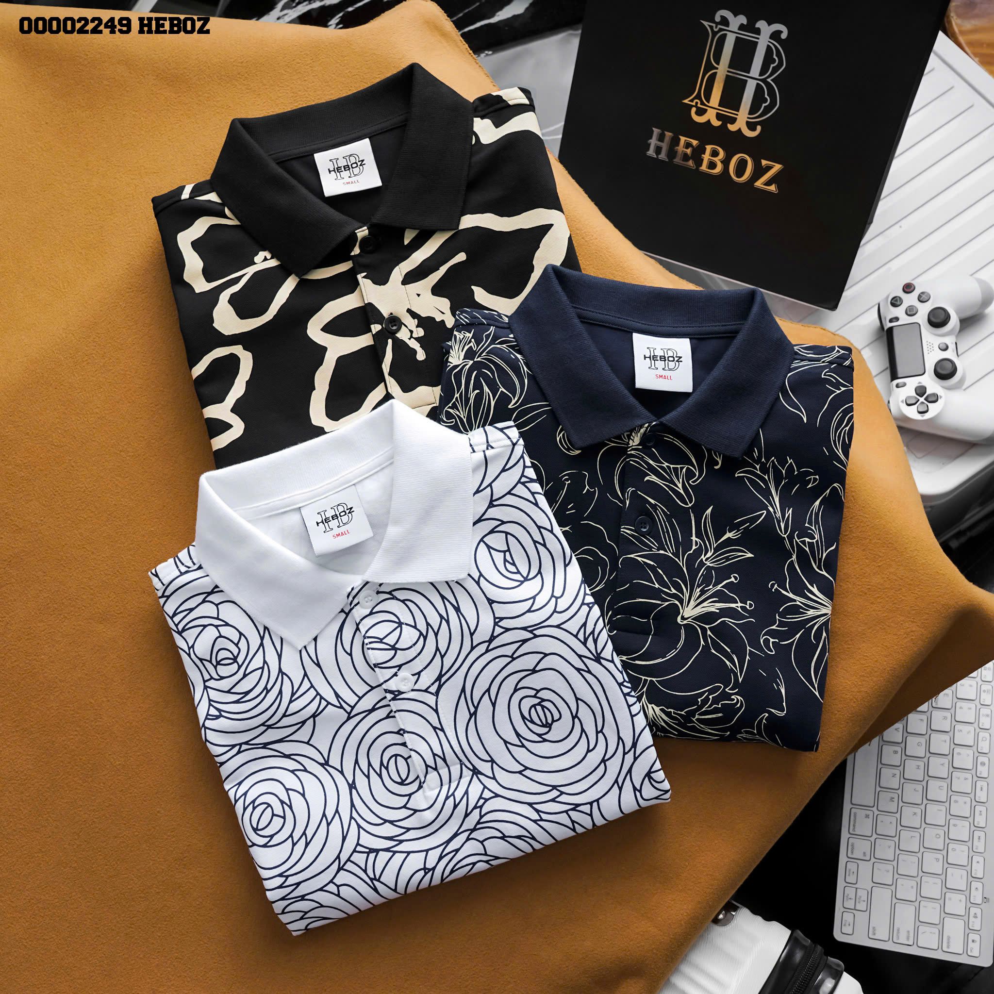 Áo polo nam Heboz Floral 3M - 00002249