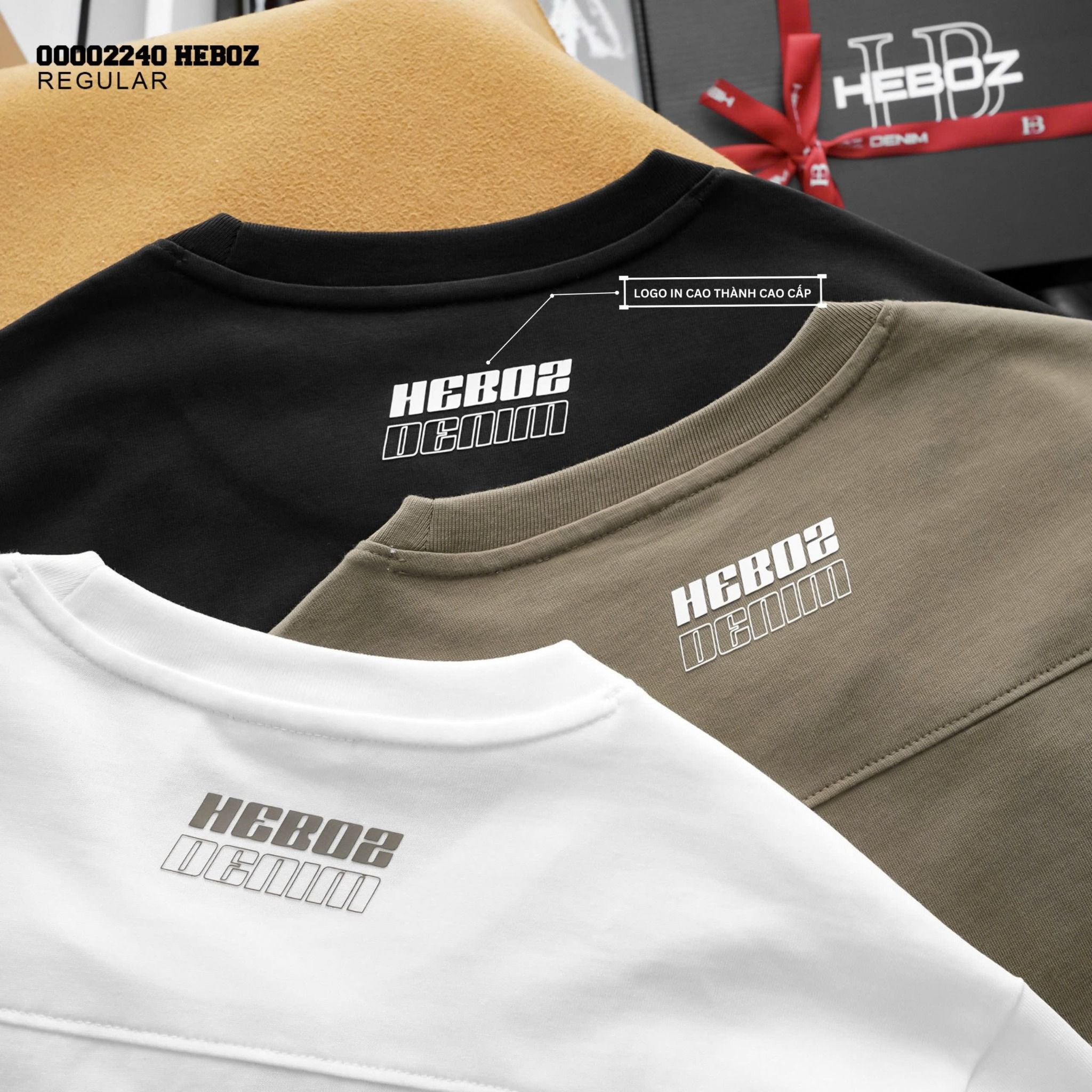 Áo thun nam Heboz basic dài tay 3M - 00002240
