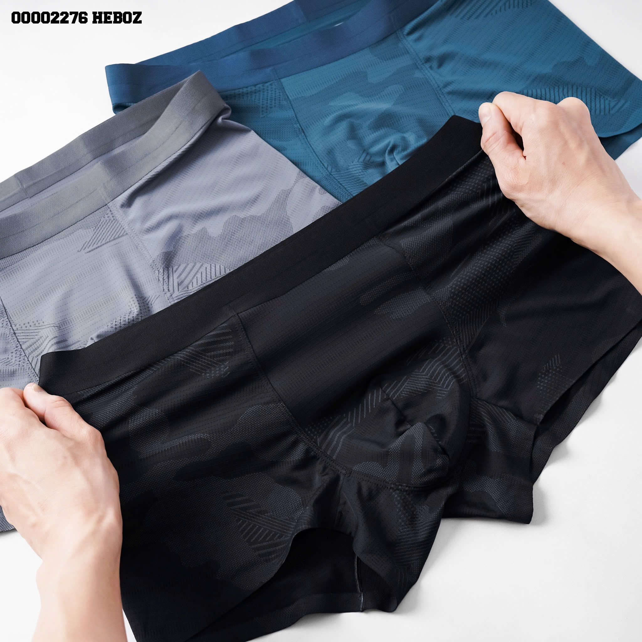 Quần boxer nam Heboz vải thun lạnh hạt 02 3M - 00002276