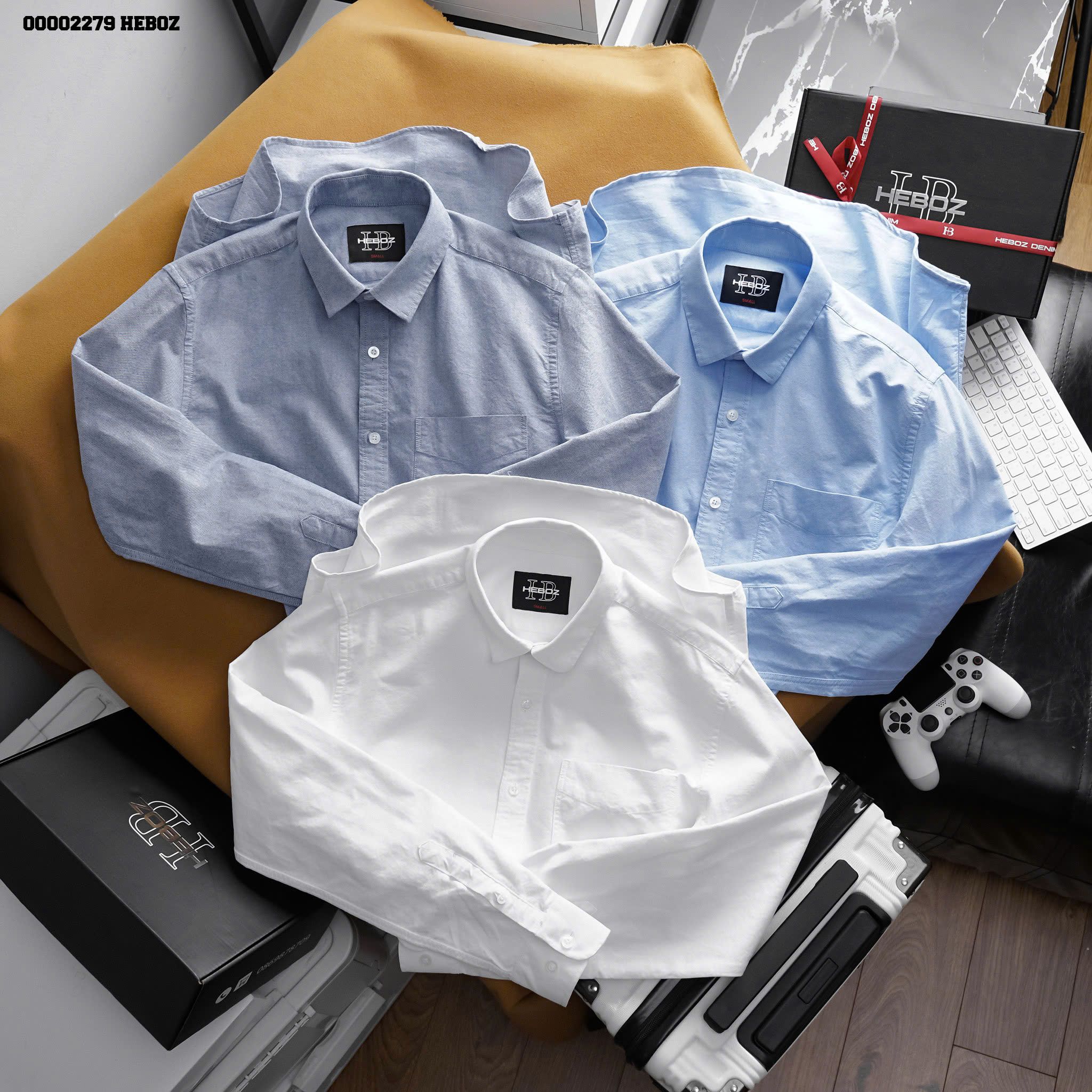 Áo sơ mi nam Heboz vải oxford cao cấp 3M - 00002279