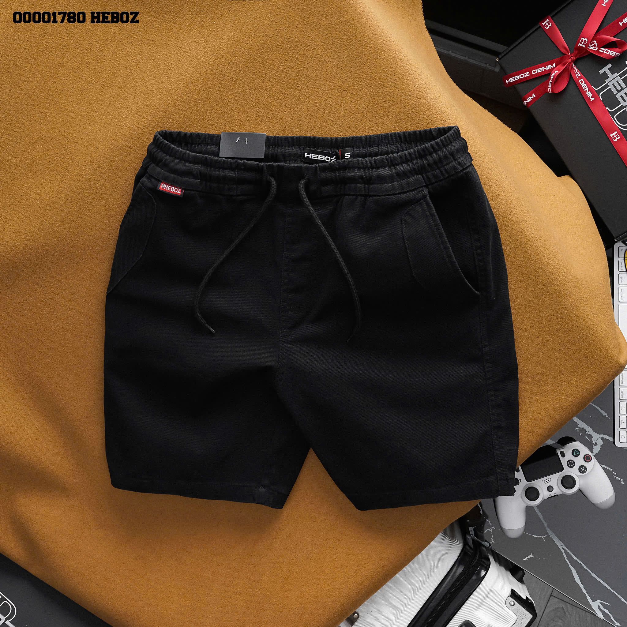 Quần short kaki lưng thun Heboz 4M new - 00001780