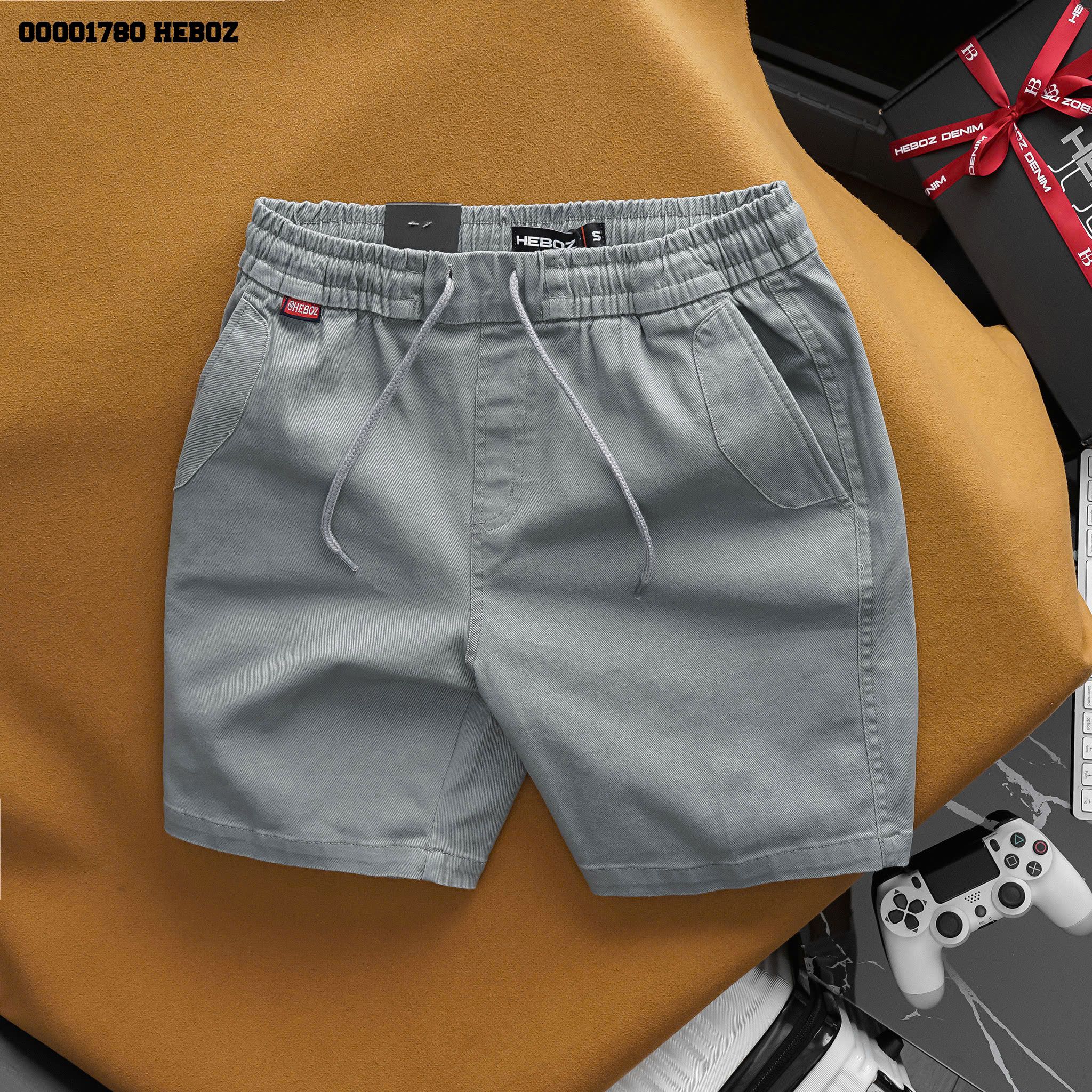 Quần short kaki lưng thun Heboz 4M new - 00001780