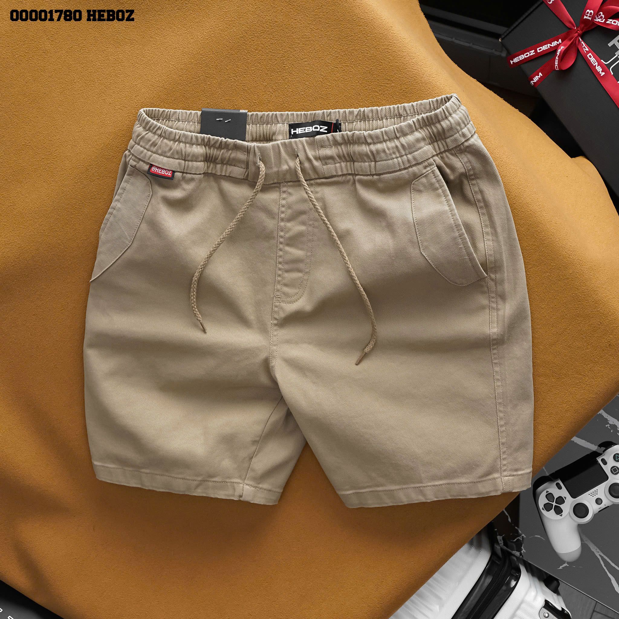 Quần short kaki lưng thun Heboz 4M new - 00001780