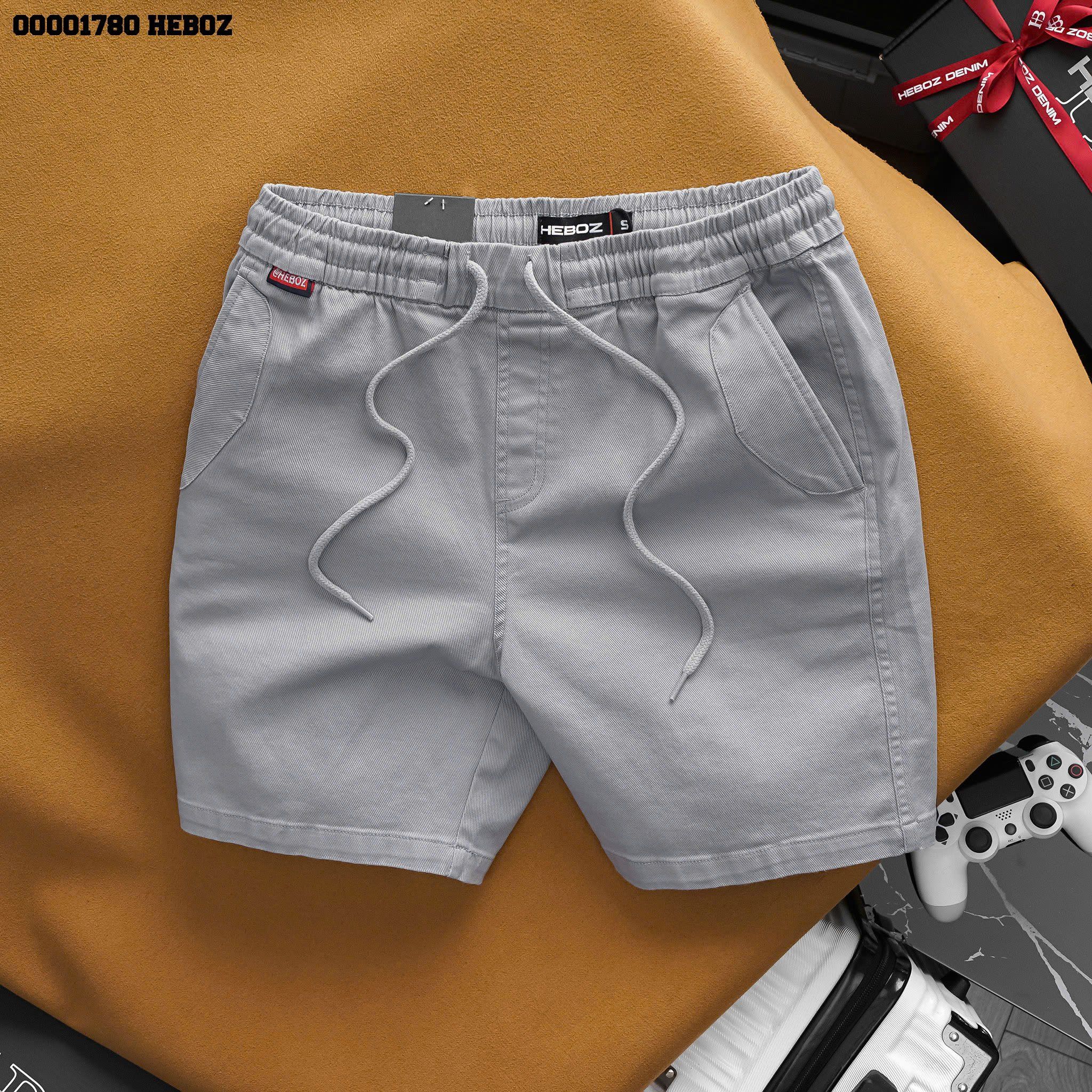 Quần short kaki lưng thun Heboz 4M new - 00001780