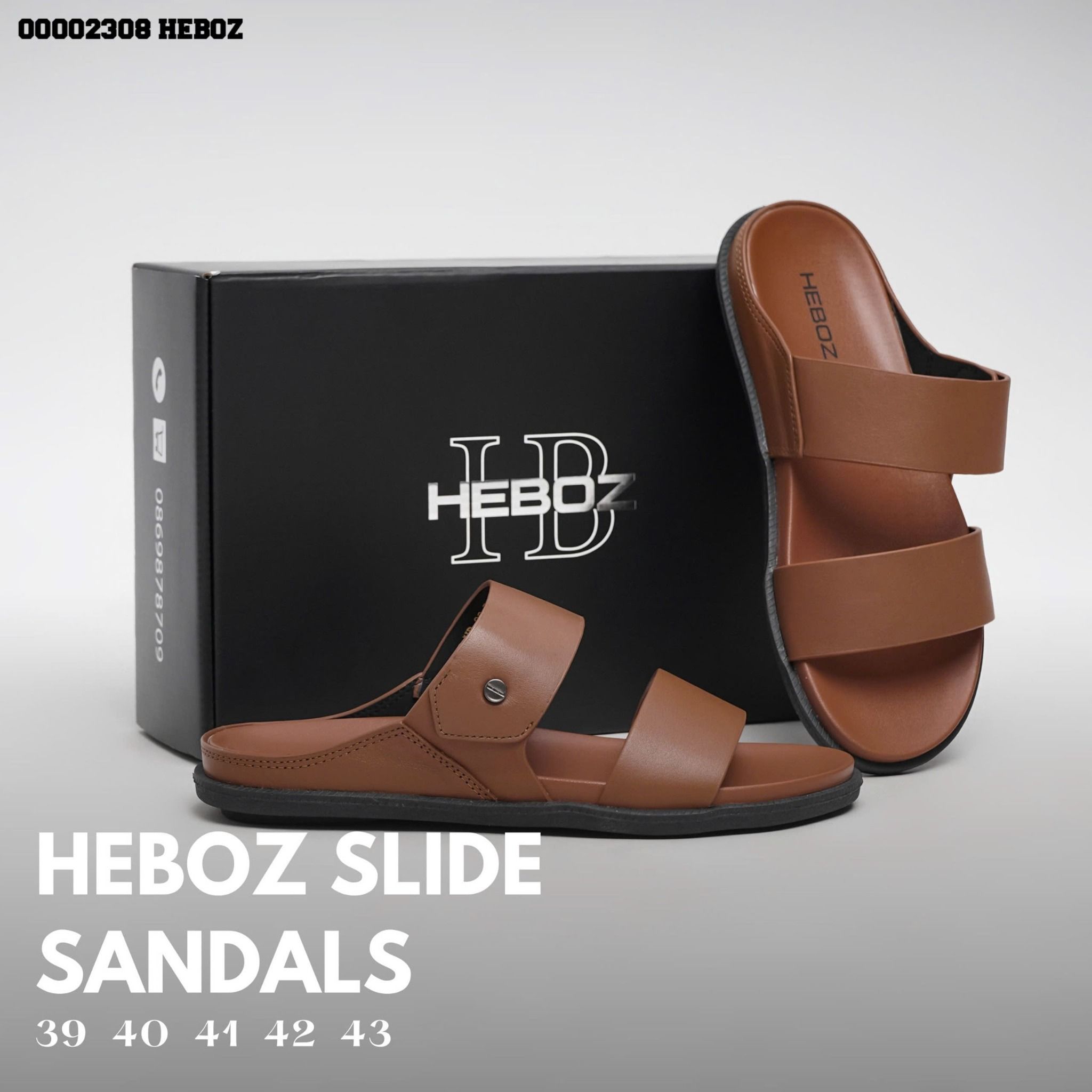Dép quai ngang nam Heboz - Hộp Heboz 3M - 00002308