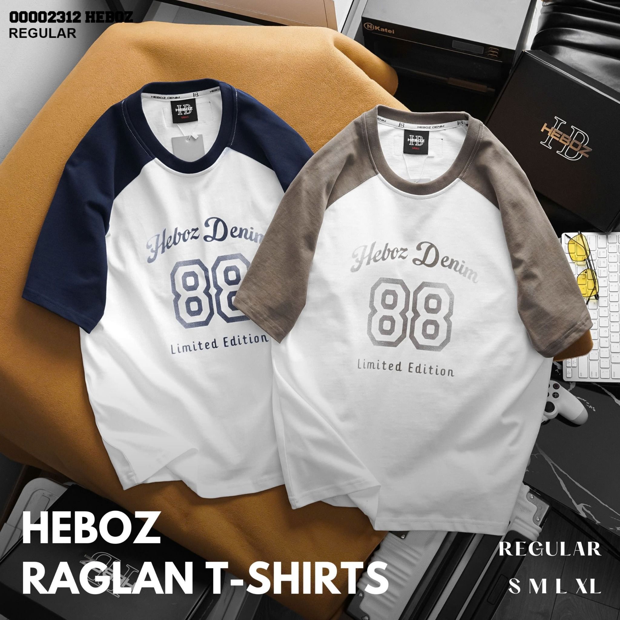 Áo thun nam Heboz raglan 88 2M - 00002312
