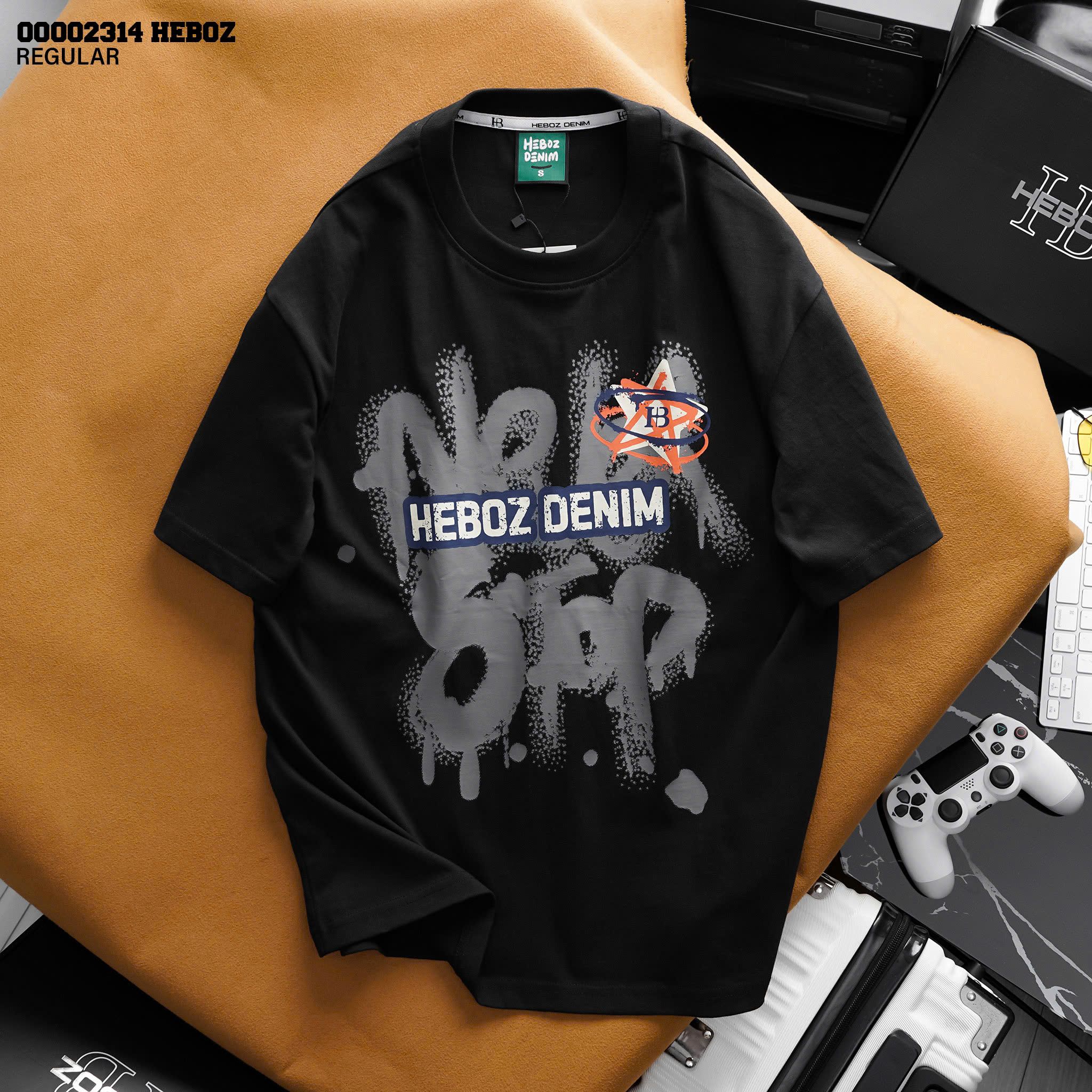 Áo thun nam Heboz print star 3M - 00002314