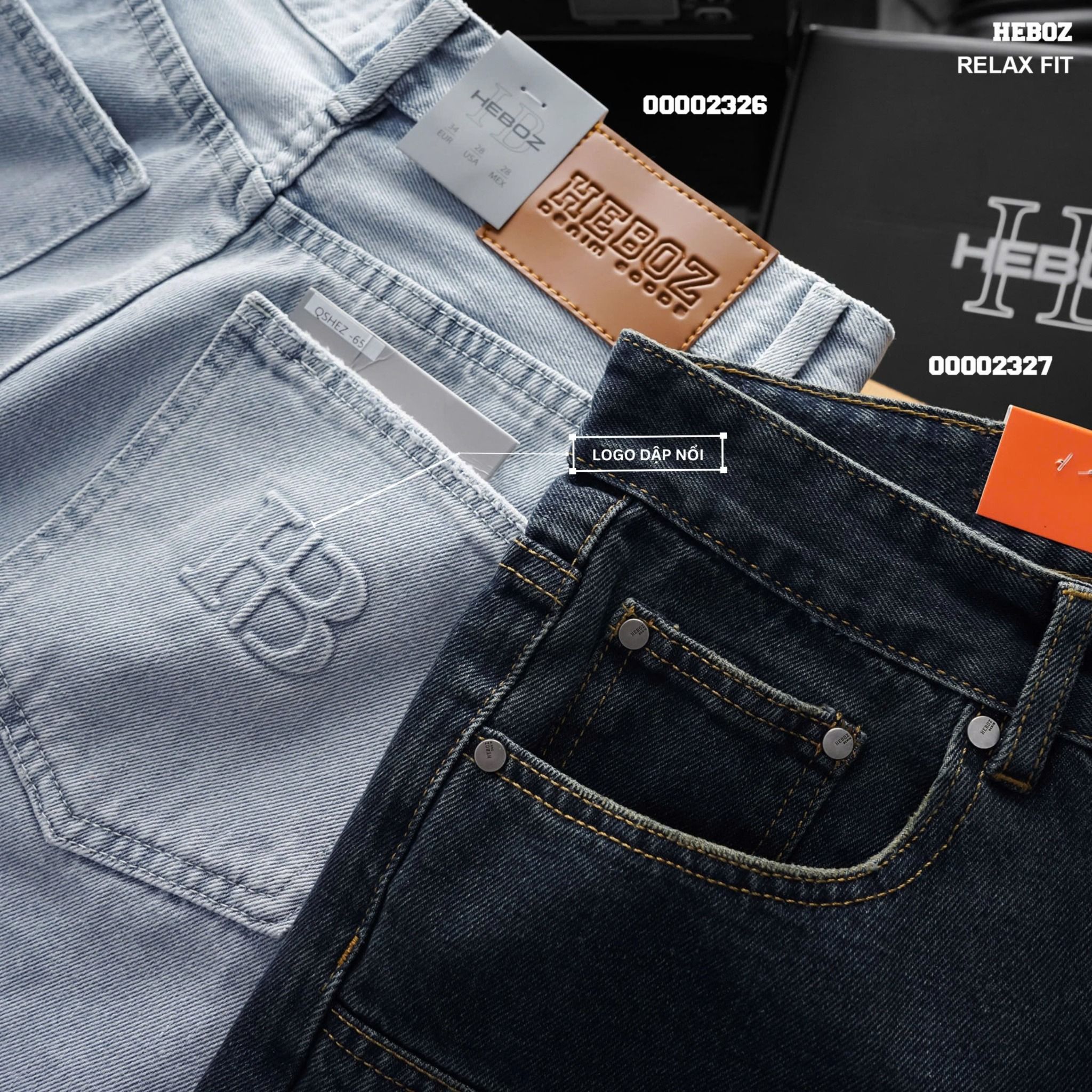 Quần short jean nam Heboz carpenter 066 - 00002327